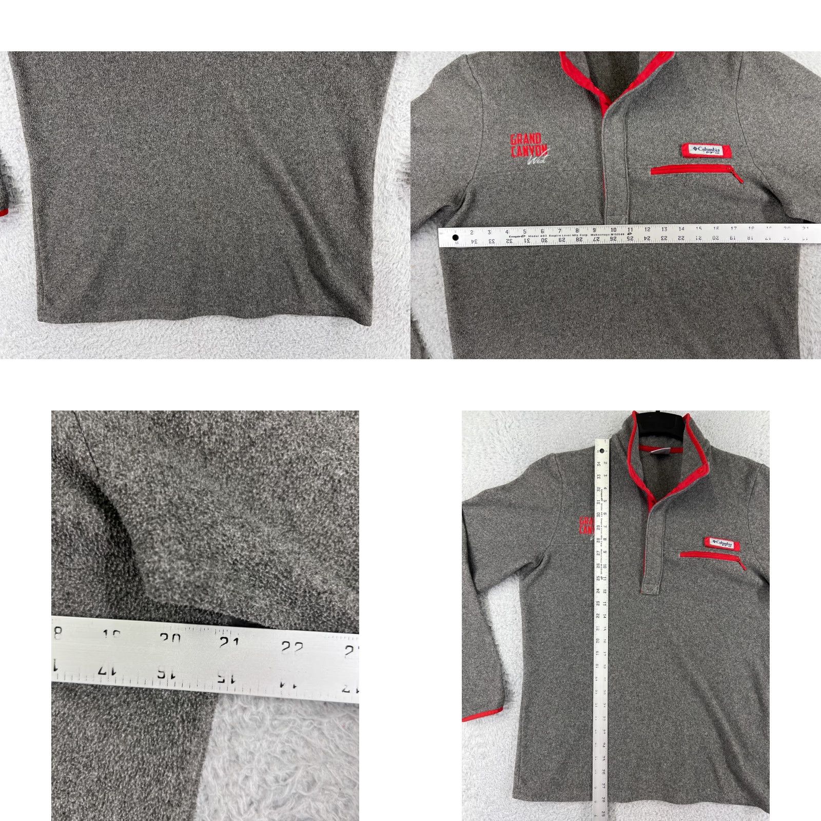 Vintage Columbia Sweater Men Small Gray PFG Grand Canyon West Long Sleeve Fleece Poly Mock Neck 1/4 Zip Pullover Casual Golf Size US S / EU 44-46 / 1 - 8 Thumbnail
