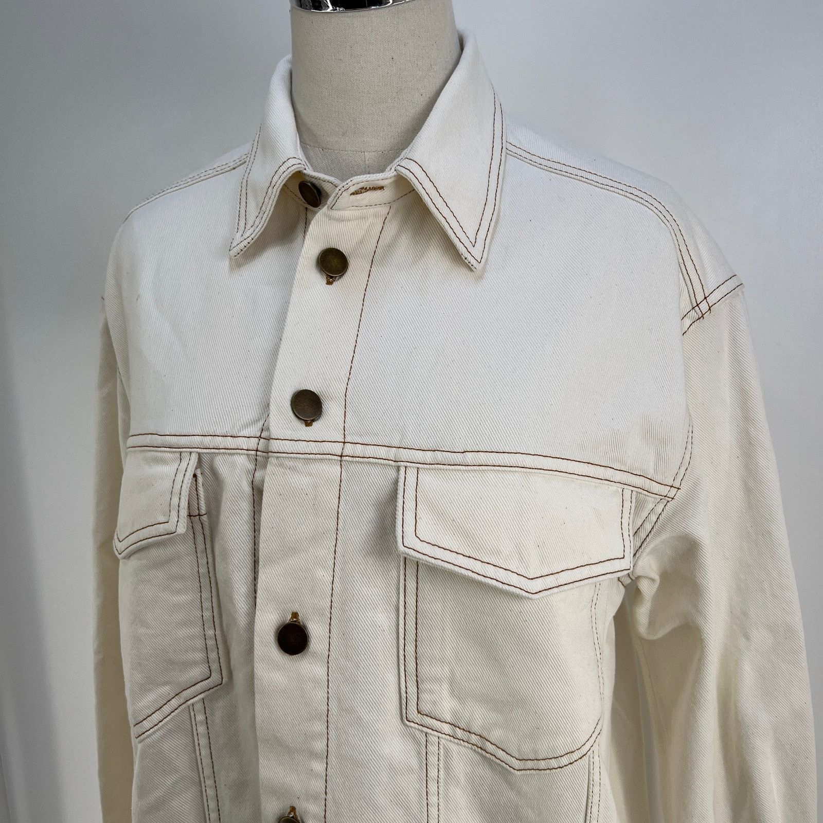 Other Erika Cavallini Ivory Denim Dress Size M / US 6-8 / IT 42-44 - 2 Thumbnail