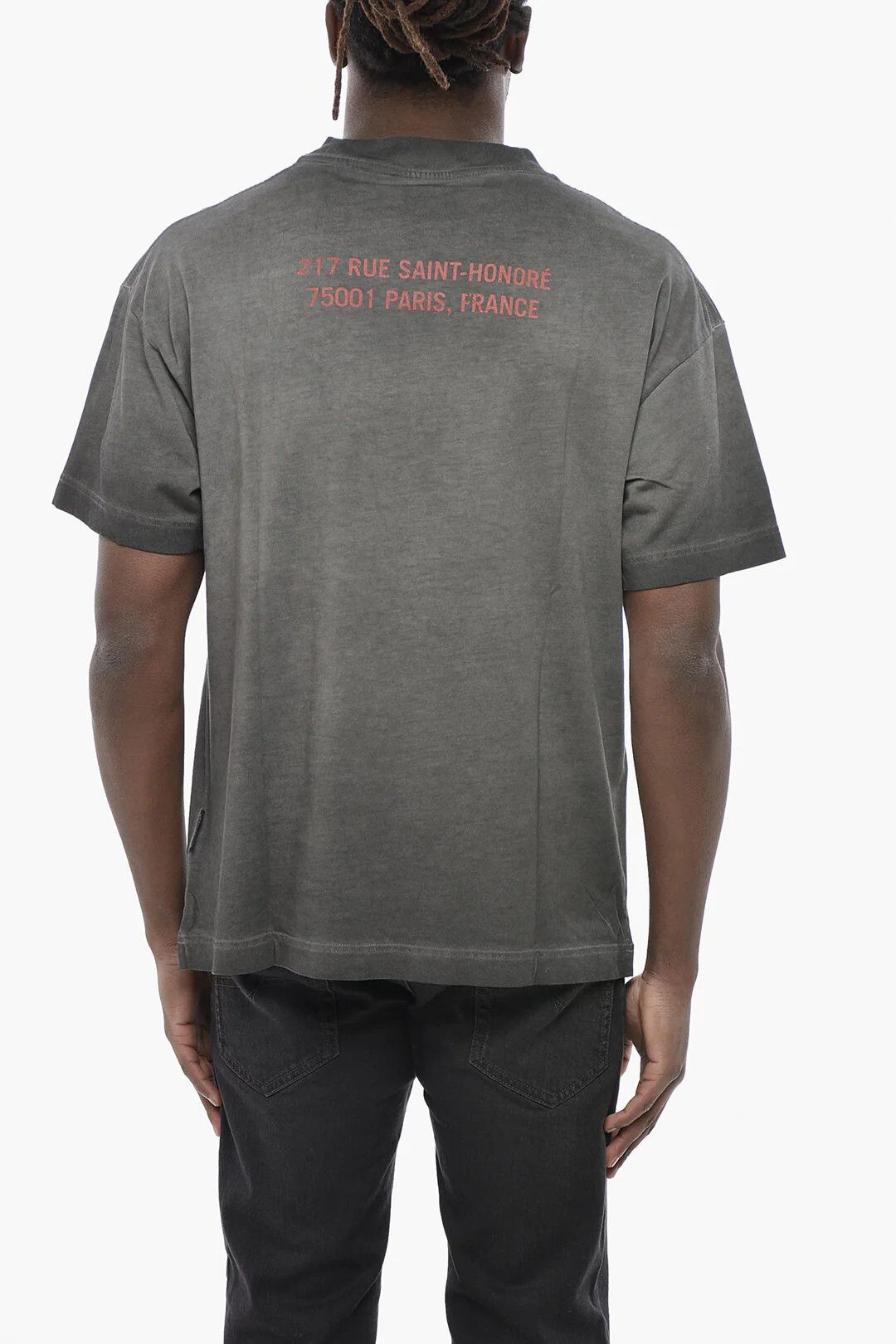 Palm Angels og1mm0226 Cotton Crewneck T-Shirt in Grey Size US XXS / EU 40 - 2 Thumbnail