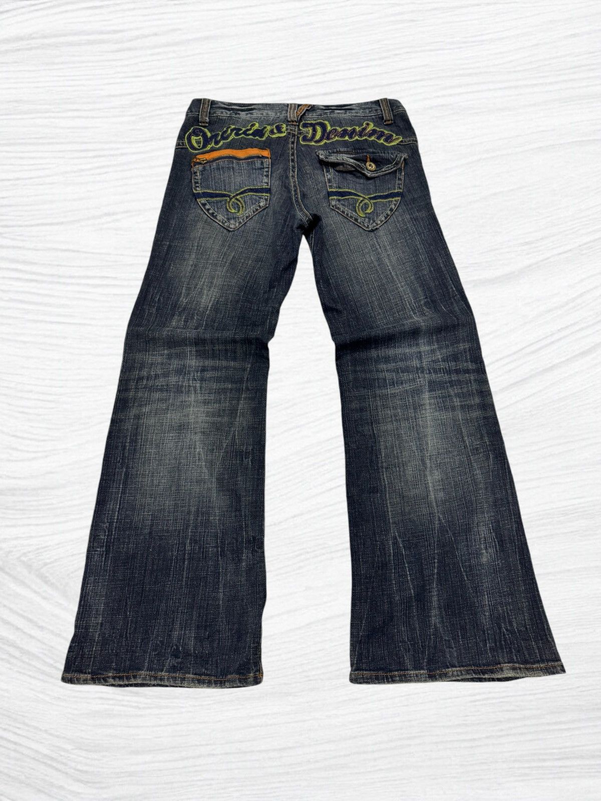 Hysteric Glamour × Le Grande Bleu (L.G.B.) × Vintage FLARE ORIRIN DENIM EMBROIDERY BOOT CUT DENIM Size US 31 - 1 Thumbnail