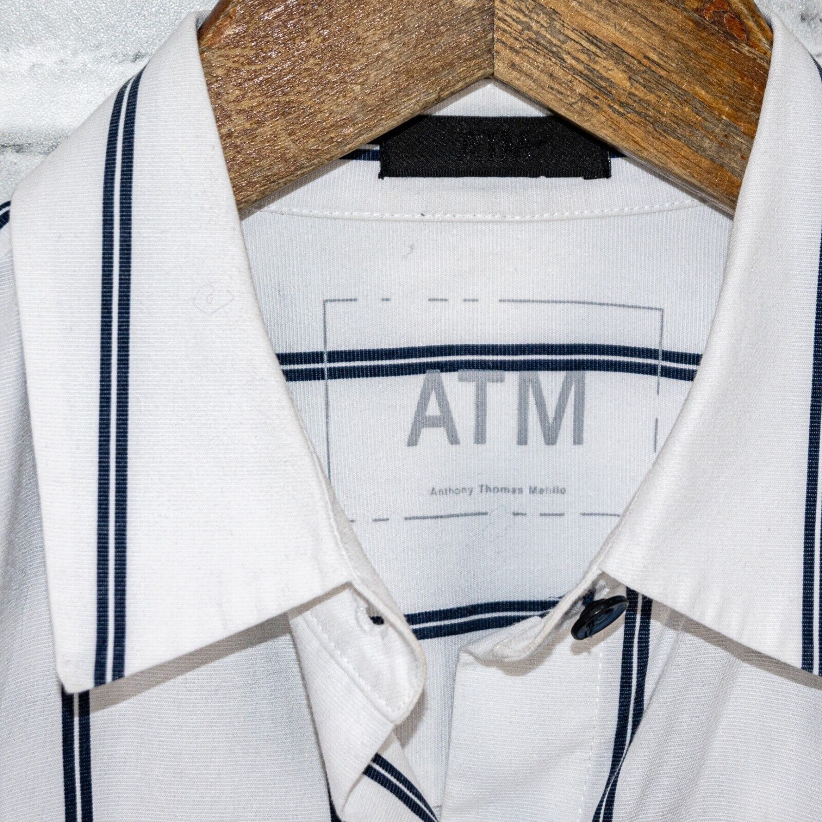 ATM ATM Anthony Thomas Melillo Railroad Stripe Boyfriend Shirt Size S / US 4 / IT 40 - 3 Thumbnail