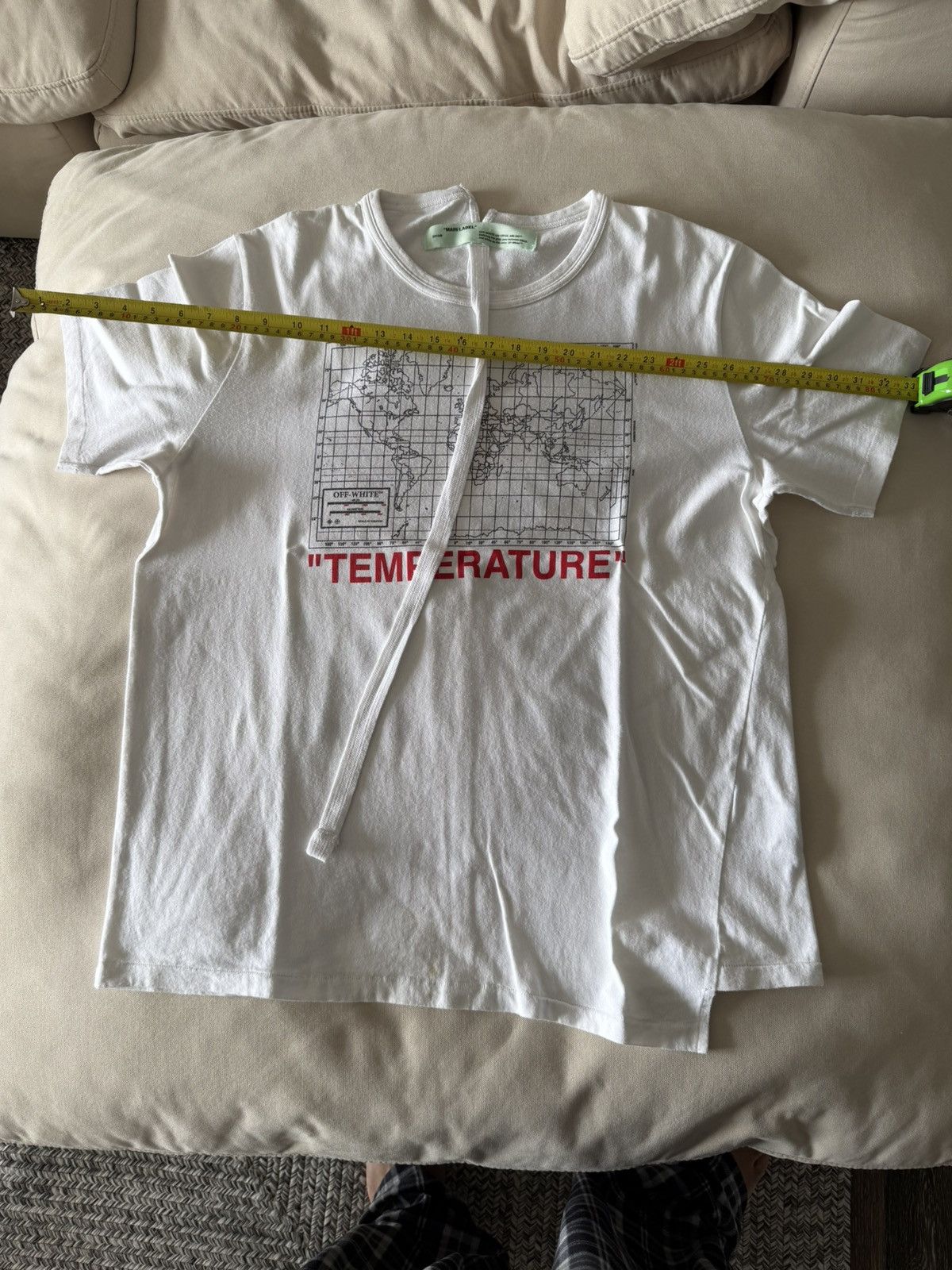 Off-White Off-White Virgil Temperature Map Tee White XL Size US XL / EU 56 / 4 - 1 Thumbnail
