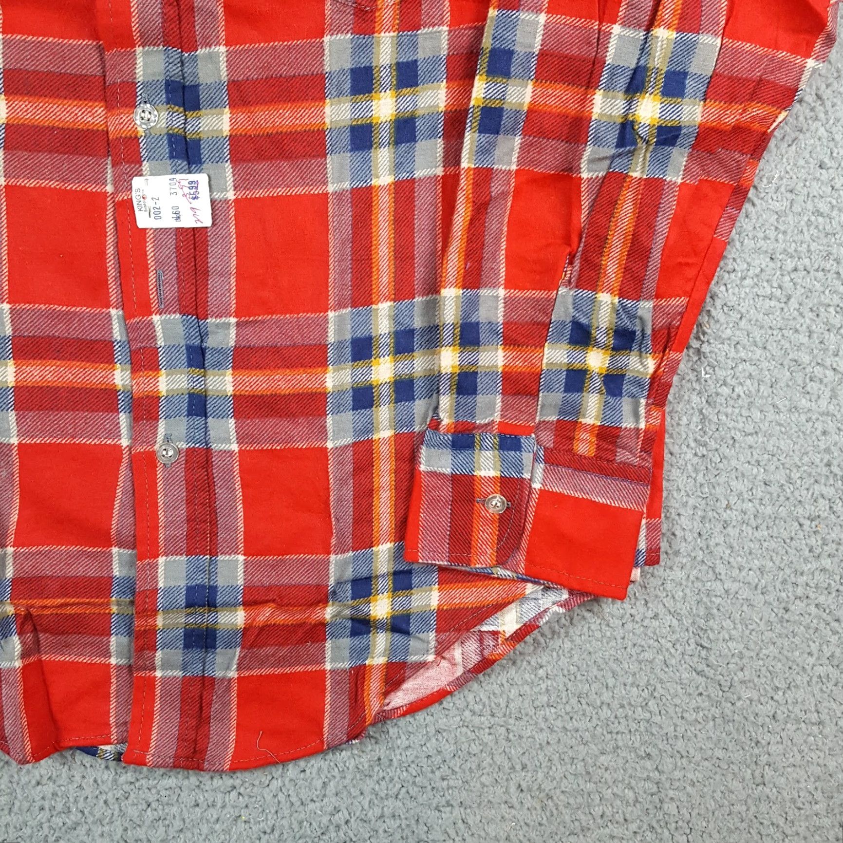 Vintage Vintage Red Plaid Flannel Men’s Size XL Western Button Up Cowboy Shirt Size US XL / EU 56 / 4 - 3 Thumbnail