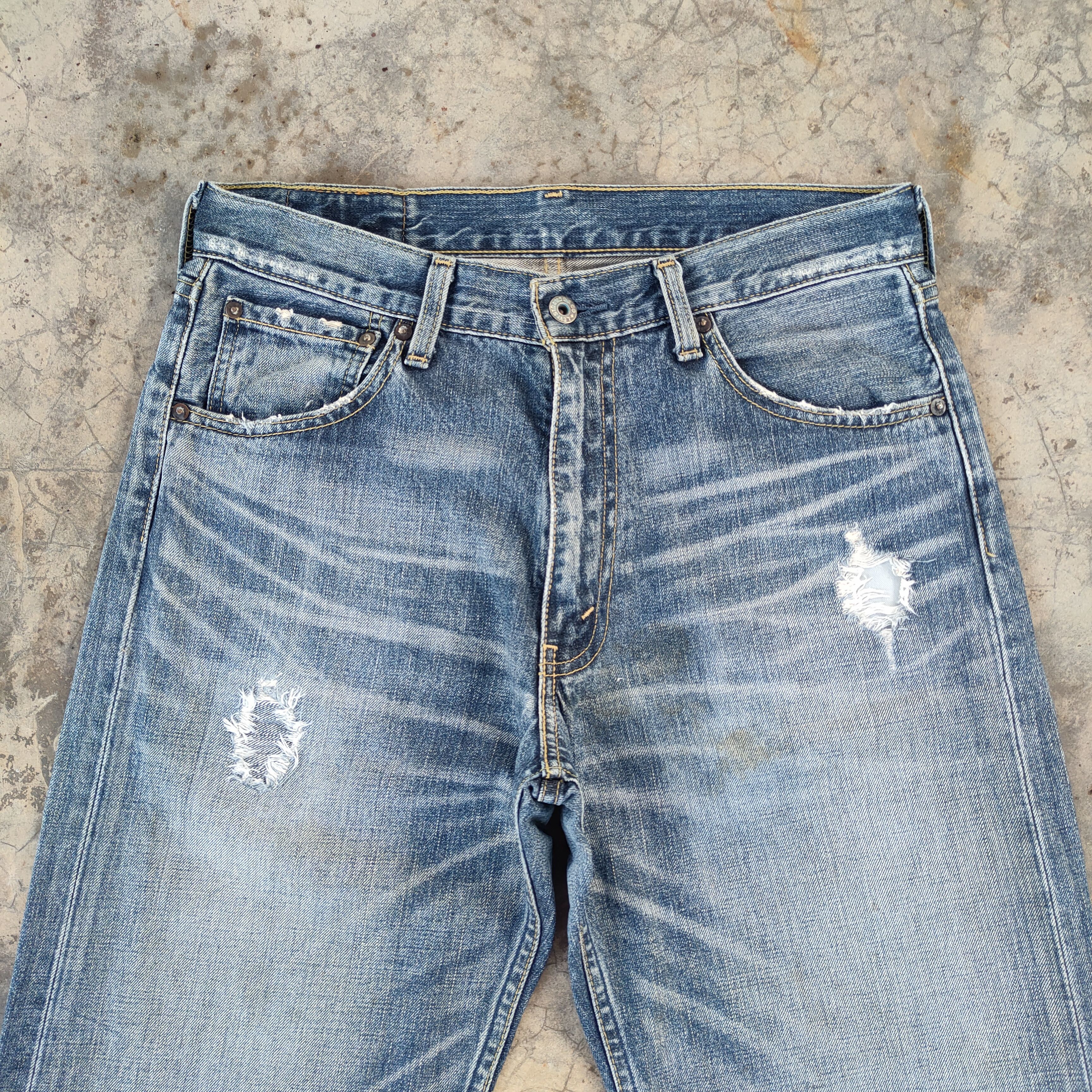 Levi's Vintage Clothing vintage Levi's 503 faded ripped jeans denim pants Size US 32 / EU 48 - 3 Thumbnail
