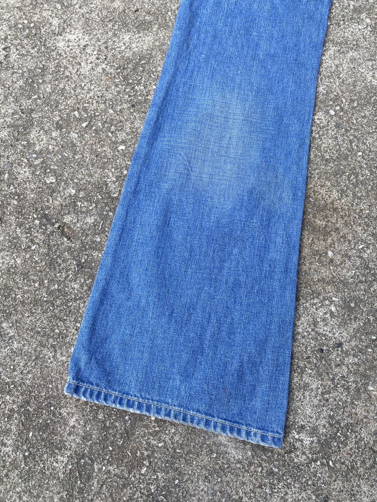 Diesel × Japanese Brand × Tornado Mart Diesel Zathan Blue Faded Flare Denim Size US 34 / EU 50 - 9 Thumbnail