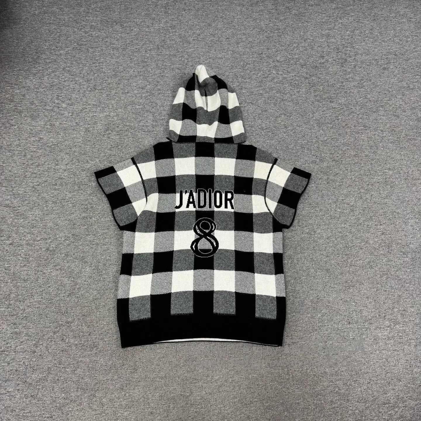 Dior Dior size 34 check Cashmere hooded short-sleeved knitted j Size S / US 4 / IT 40 - 1 Thumbnail