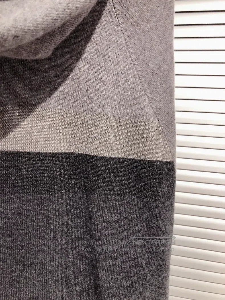 Brunello Cucinelli Brunello Cucinelli Gray and Black Colorblock Hooded Cashme Size XXS / US 00 / IT 34 - 5 Thumbnail