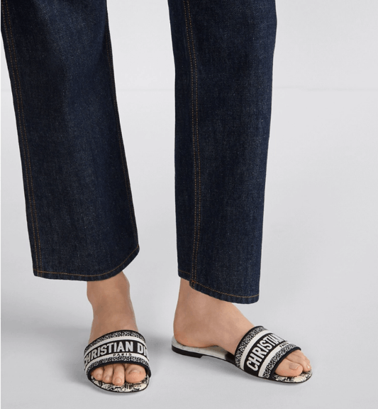 Dior o1w1db10625 KCQ209 Dway Slides in Black/White Size US 12 / IT 42 - 5 Thumbnail