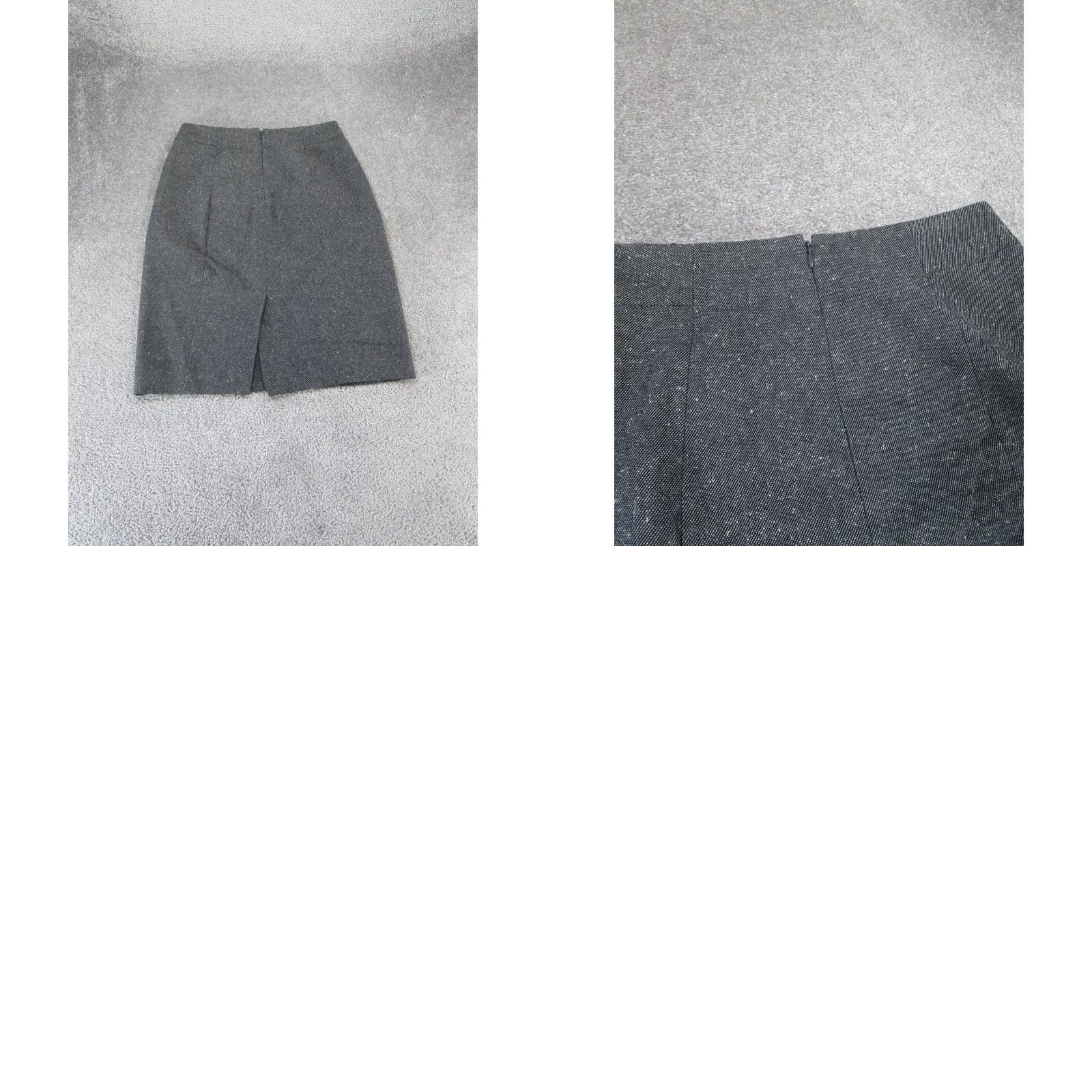 Ann Taylor Ann Taylor Pencil Skirt Womens 4 Gray Cotton Blend Formal Knee-Length Womens Size 27" / US 4 / IT 40 - 8 Thumbnail