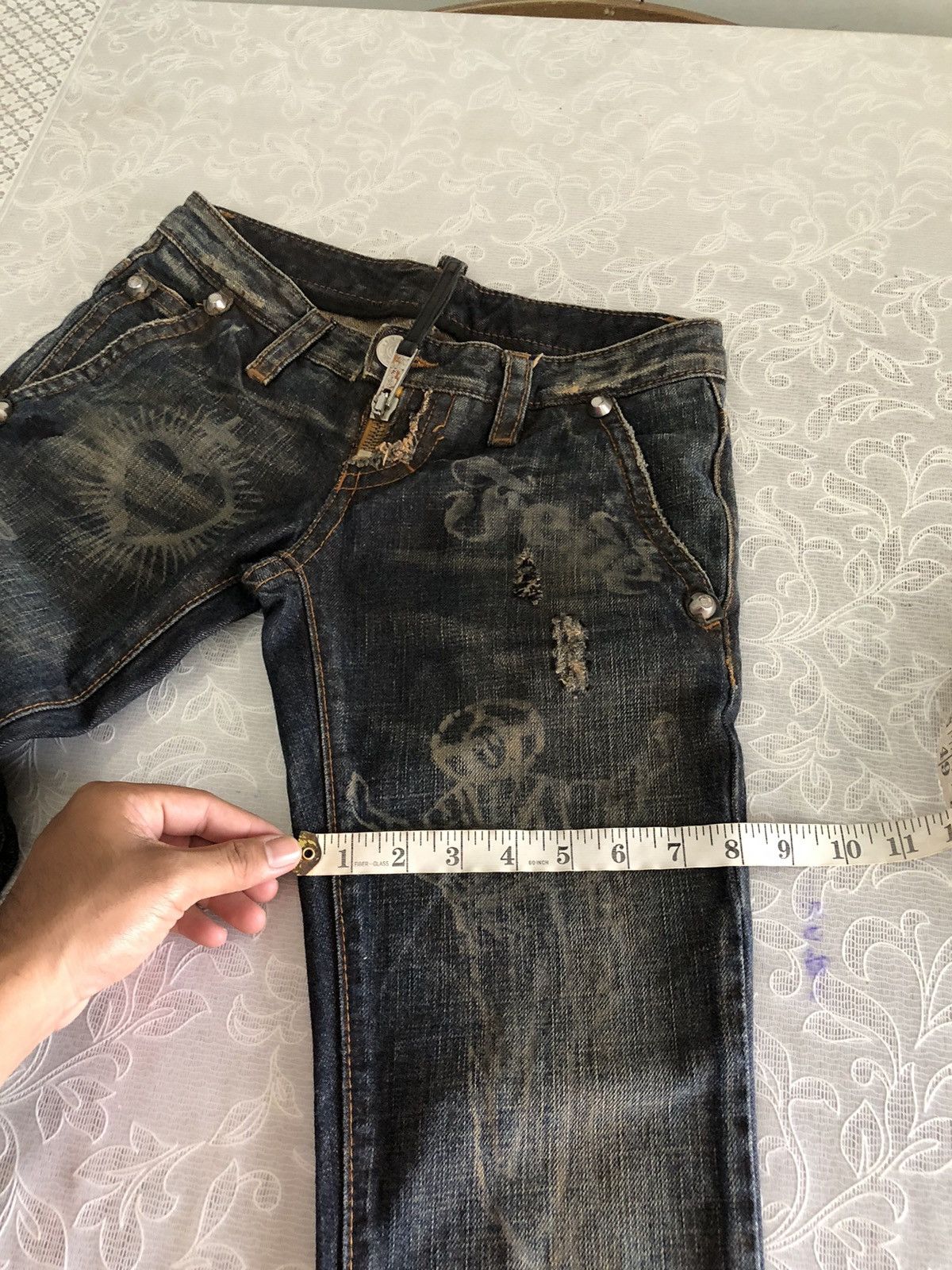 Dsquared2 Rare🔥 Dsquared2 Distressed Flare Denim Jeans Punk Size 26" / US 2 / IT 38 - 21 Thumbnail