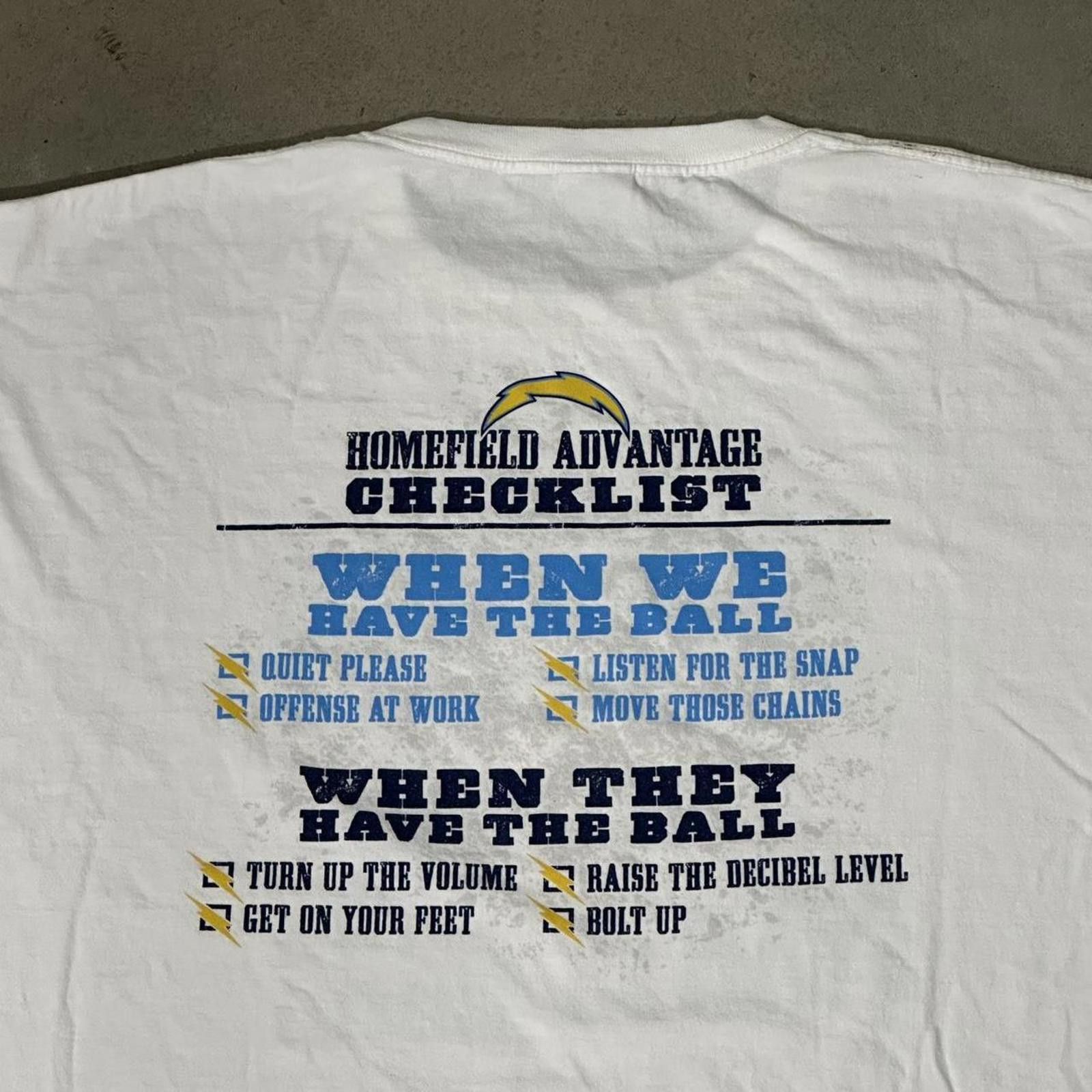 Fruit Of The Loom Vintage San Diego Chargers Homefield White Graphic Tee Size ONE SIZE - 6 Thumbnail