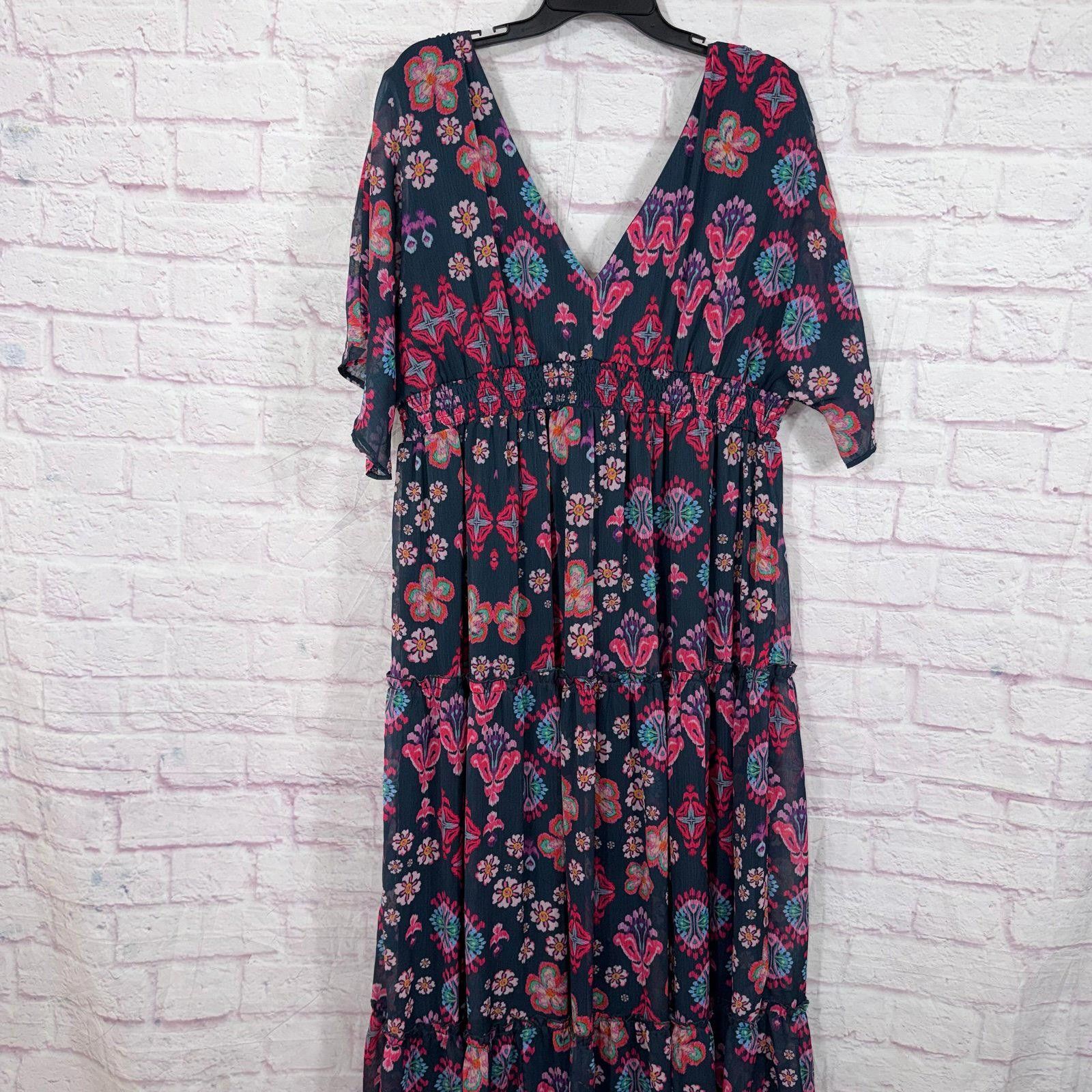 Venus VENUS Floral Boho Maxi Dress Size 1X Size XL / US 12-14 / IT 48-50 - 1 Thumbnail