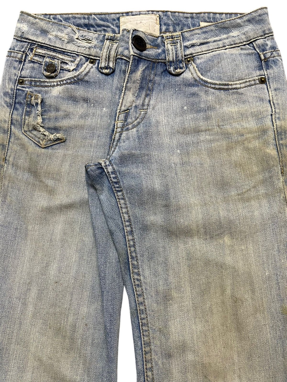 Taverniti Vintage Taverniti Blue Mud Wash Distress Style Flared Jeans Size US 29 - 4 Thumbnail
