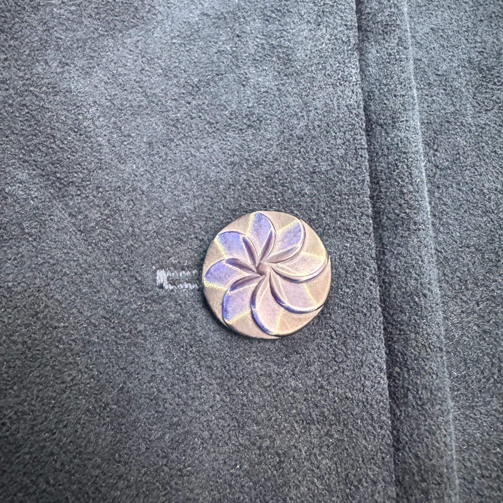 Vintage Unbranded Blazer Jacket Womens 2X Navy Blue Lightweight Long Sleeve Button Up Solid Blended Fabric Casual, Workwear, Travel Womens Menopause? Size XXL / US 16-18 / IT 52-54 - 3 Thumbnail