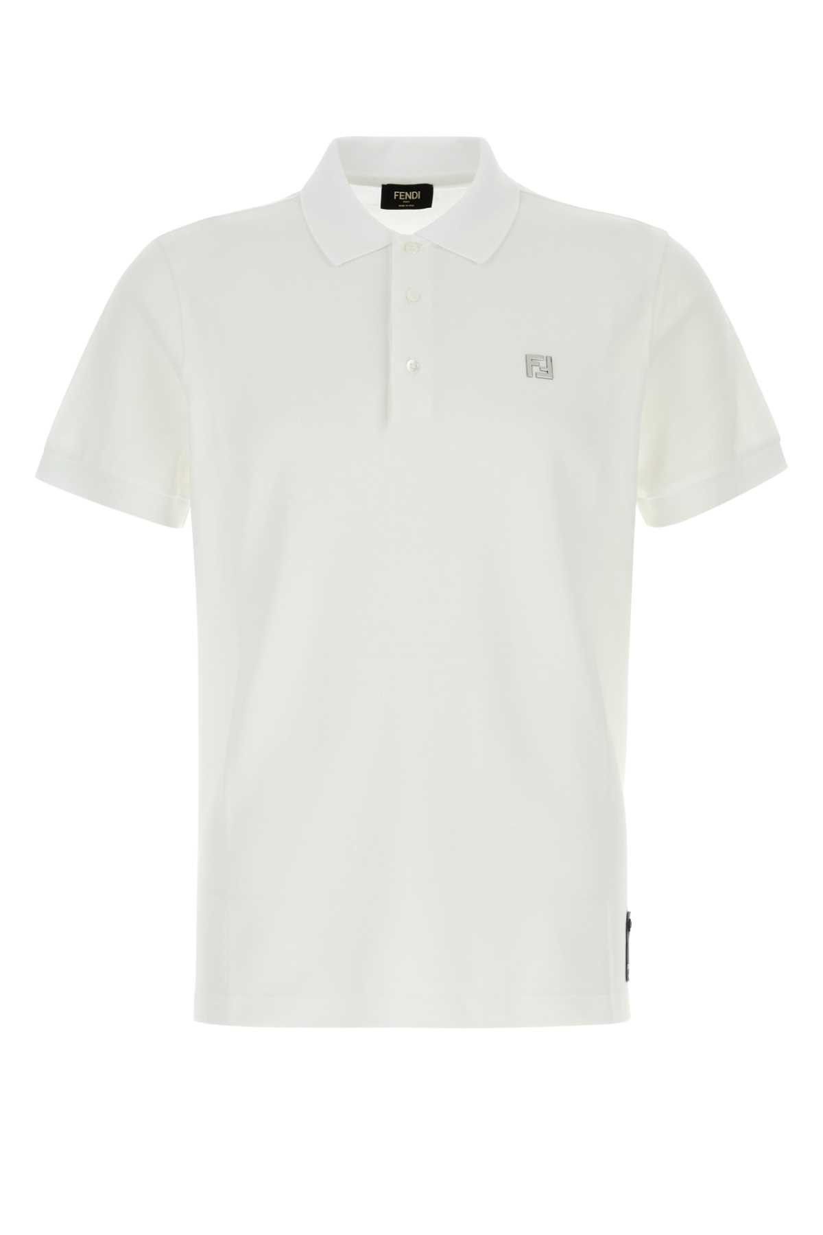 Tシャツ・カットソー FENDI White Piquet Polo Shirt Fendi White Piquet Polo Shirt | Grailed