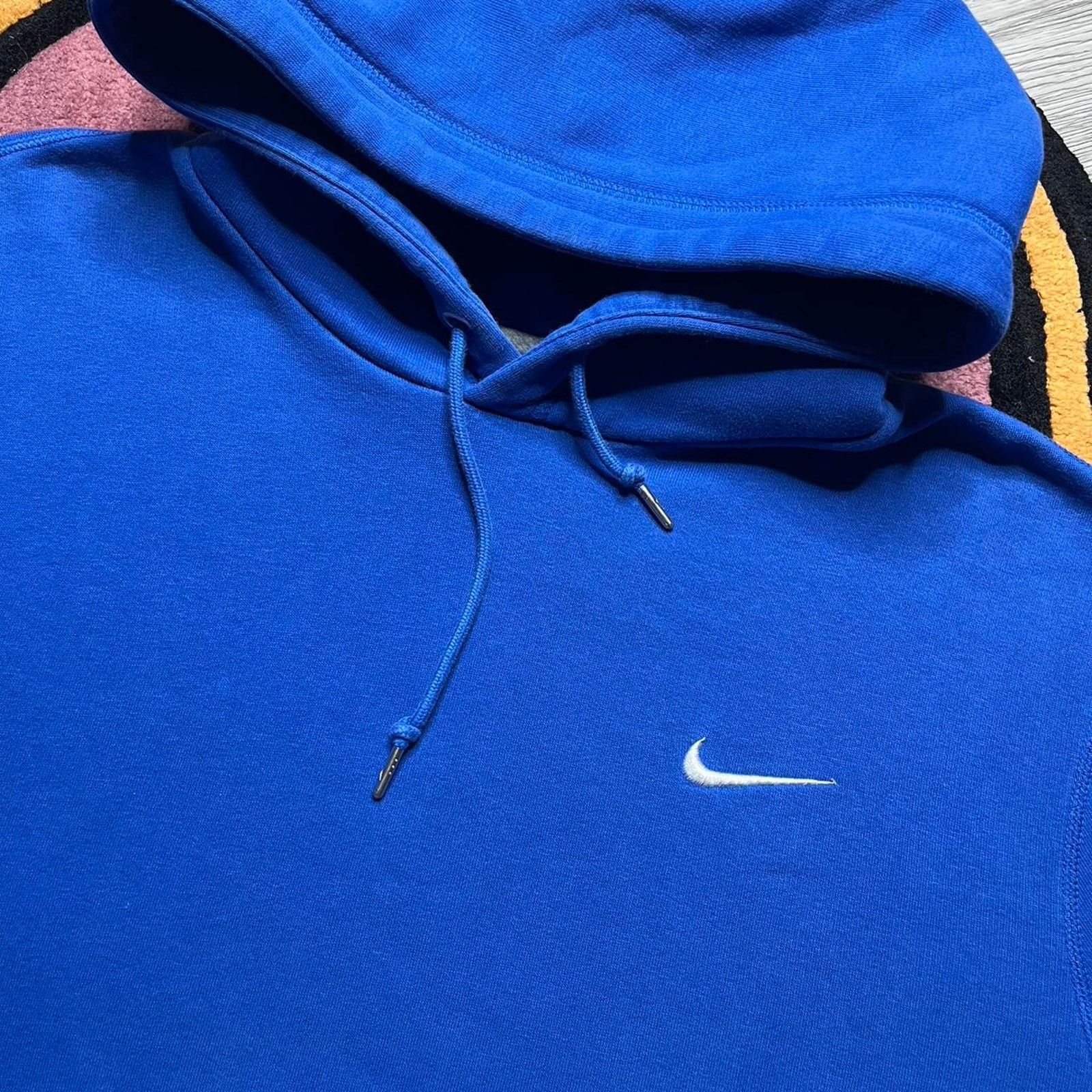 Nike Nike Embroidered Swoosh Pullover Hoodie Size XL Blue Size US XL / EU 56 / 4 - 3 Thumbnail