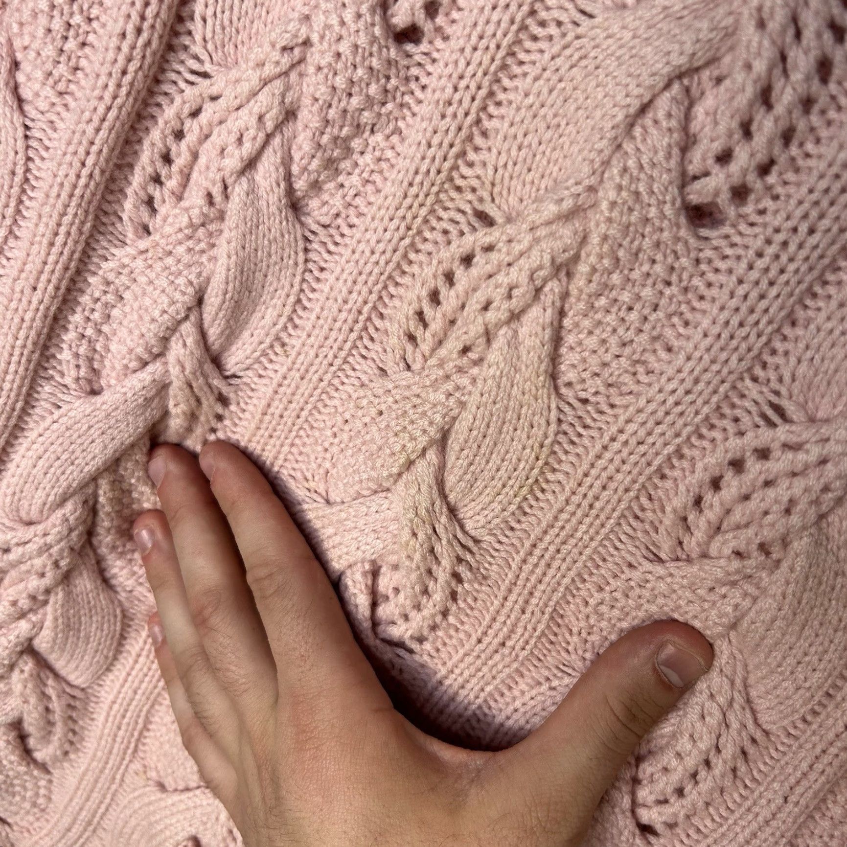 Neiman Marcus VINTAGE Neiman Marcus Cashmere Chunky Cable Knit Mock Neck Sweater Women’s Large Size L / US 10 / IT 46 - 6 Thumbnail