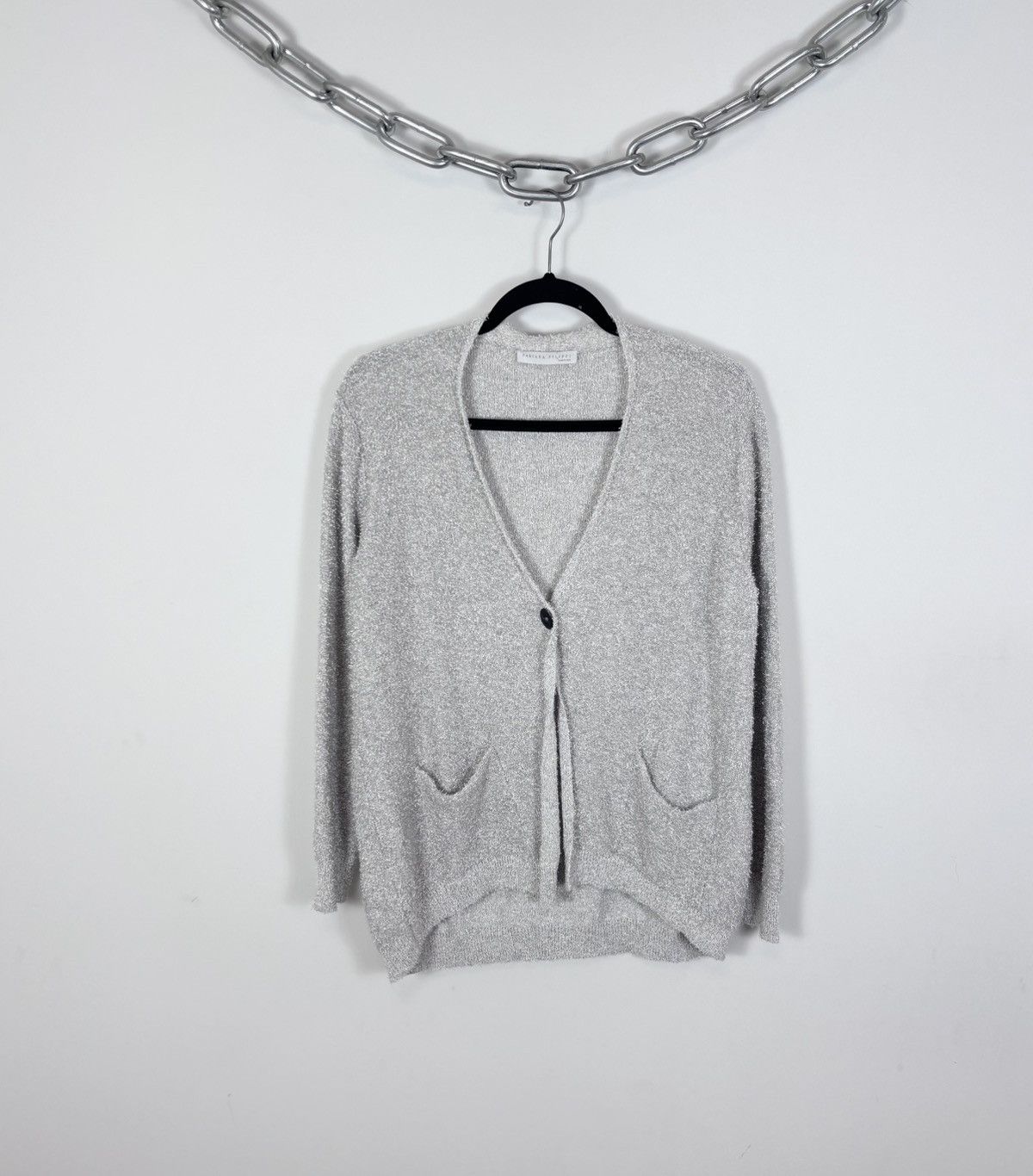 Fabiana Filippi Fabiana Filippi Women’s Grey Cashmere Blend Cardigan Sweater Size M / US 6-8 / IT 42-44 - 1 Thumbnail