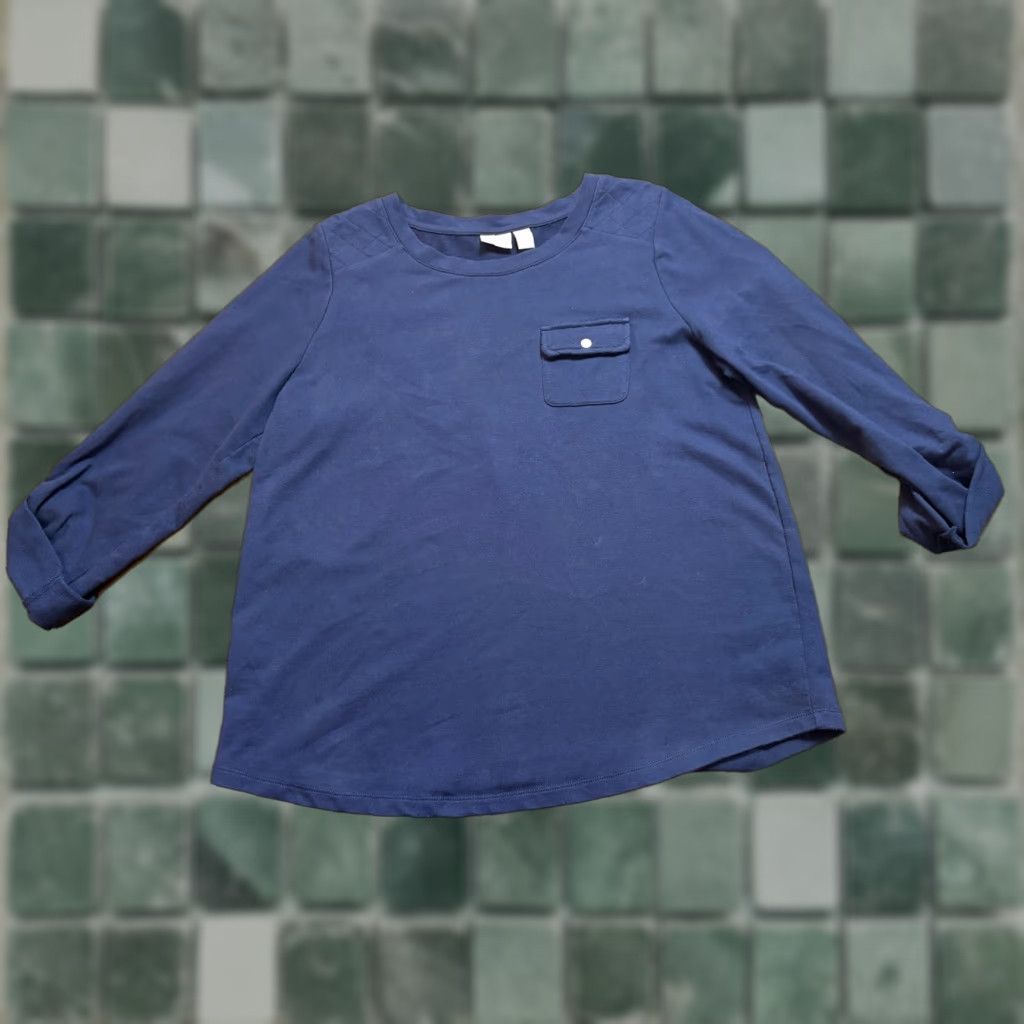 Vintage **Chico's Women's Blue Long Sleeve Cotton Blend Shirt** User: **Chico's Women's Blue Long Sleeve Cotton Blend Shirt** Size XS / US 0-2 / IT 36-38 - 1 Thumbnail