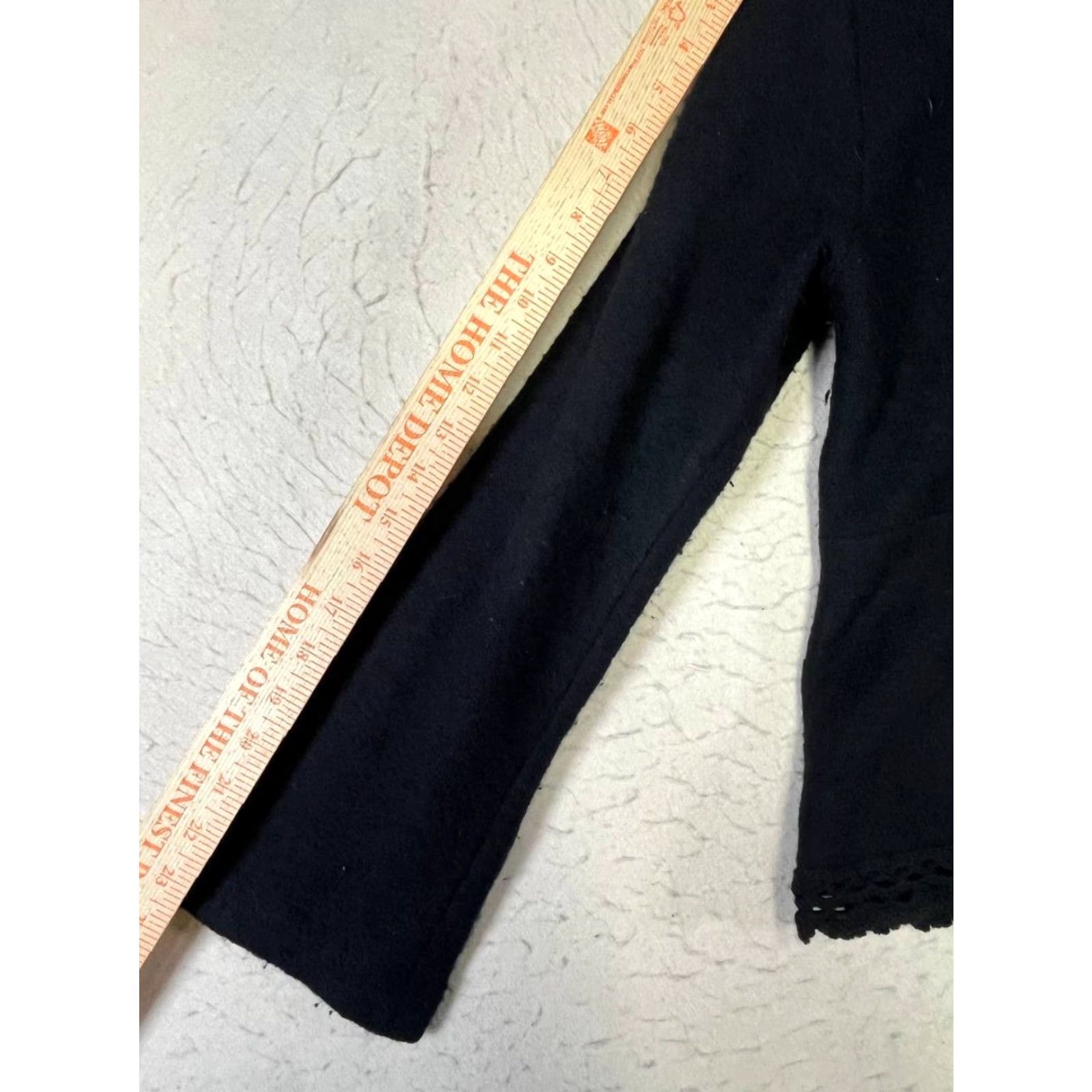 Vintage Kenar Blazer Women Black Size L 100% Wool Jacket Solid 1 Piece Blazer Size L / US 10 / IT 46 - 4 Thumbnail