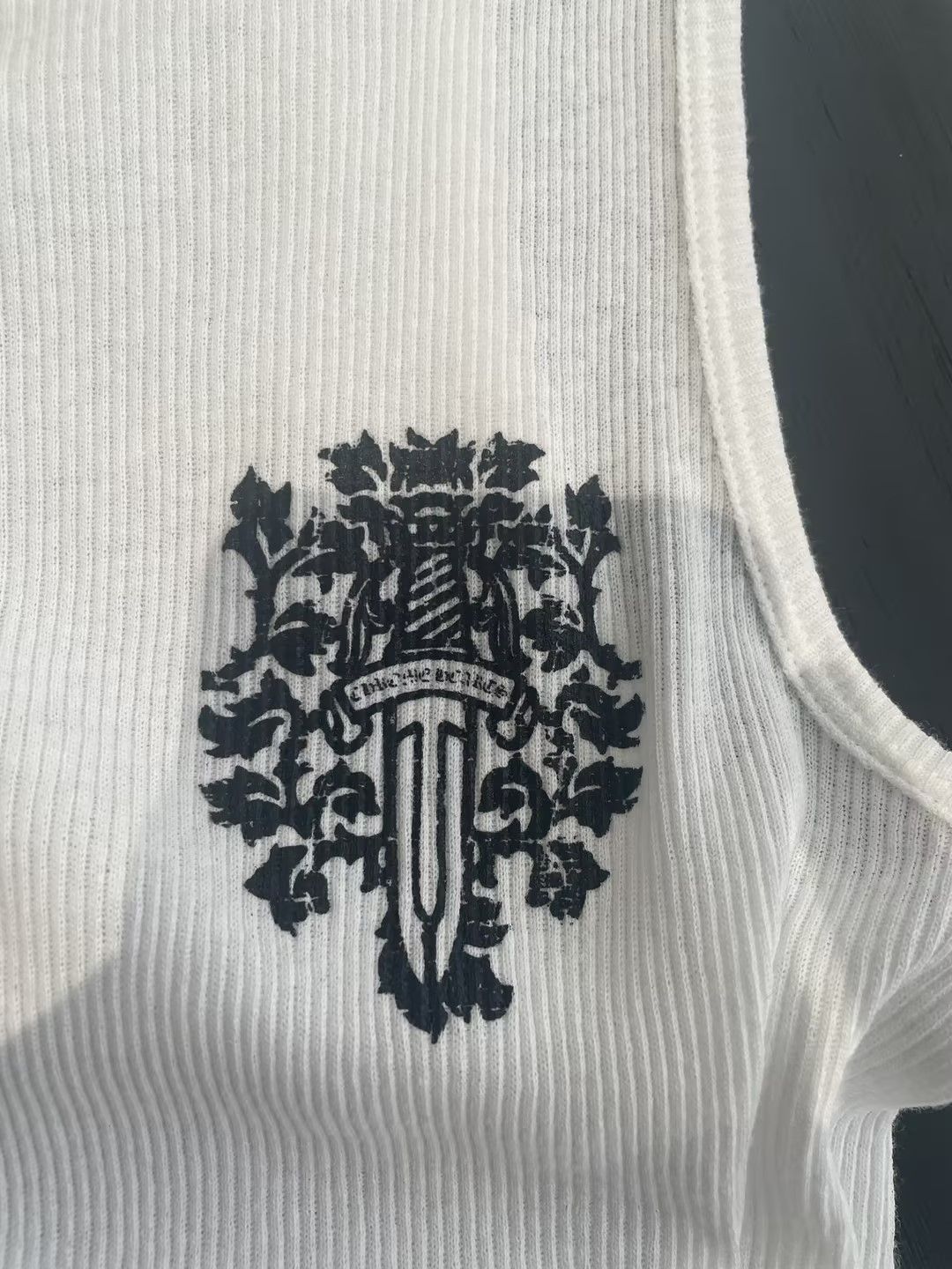Chrome Hearts Chrome Hearts White Dagger Logo Tank Top Size 27" / US 4 / IT 40 - 4 Thumbnail