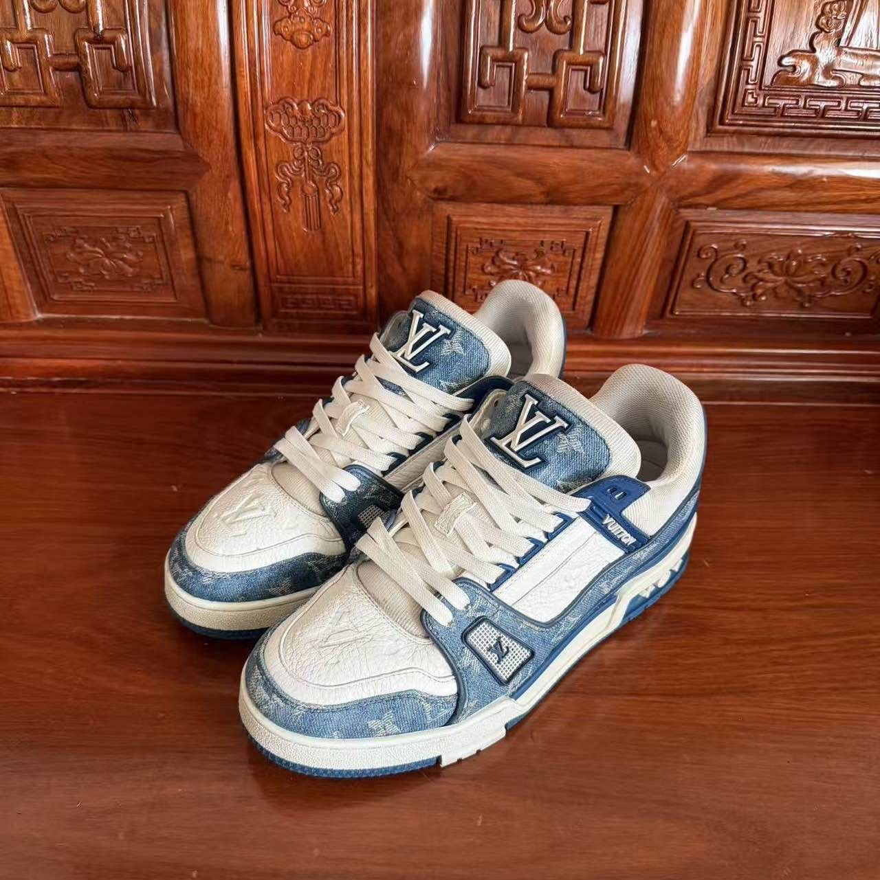 Louis Vuitton Louis Vuitton Denim Trainer Sneakers Size 6.5 Size US 6.5 / EU 39-40 - 1 Thumbnail