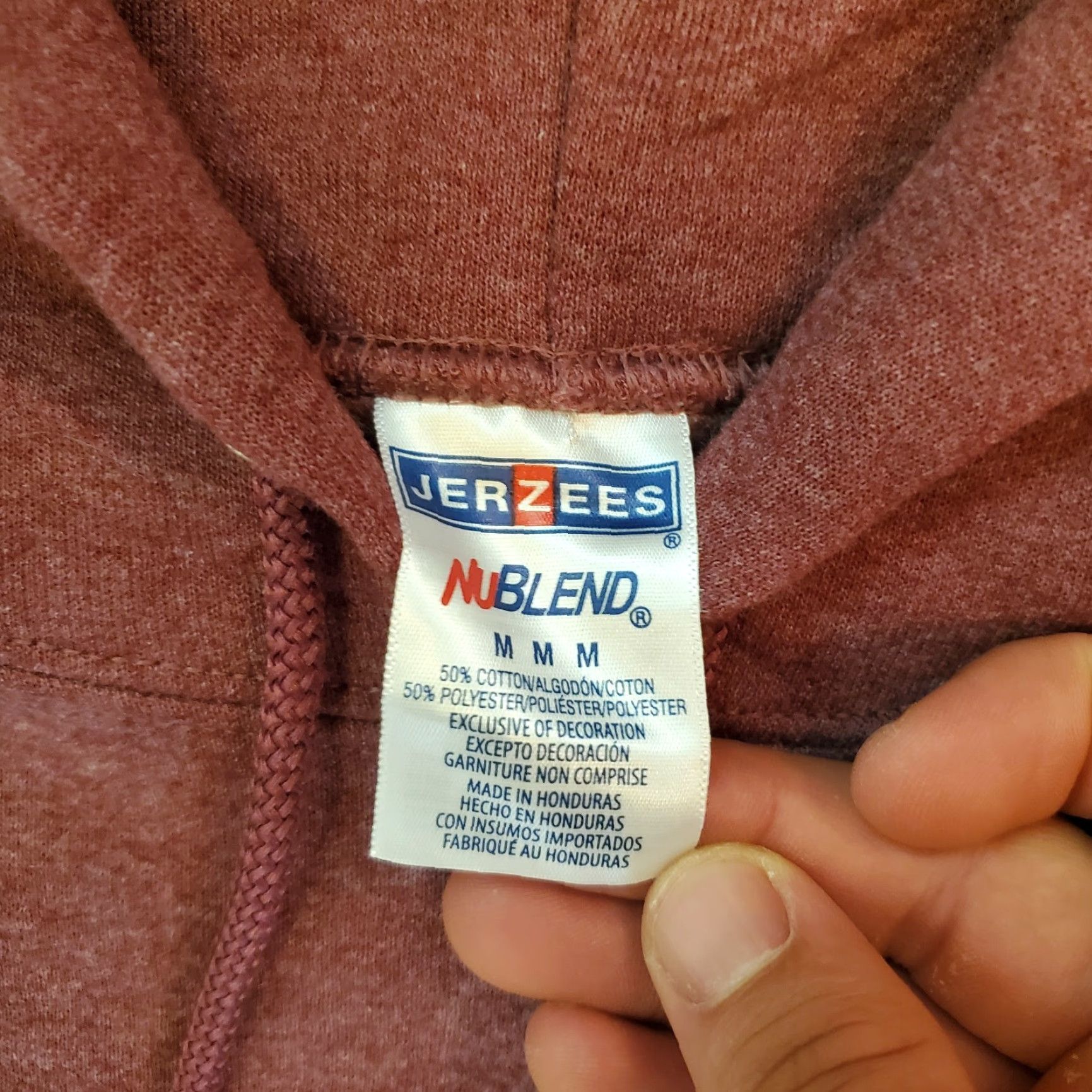 Jerzees VINTAGE Jerzees NuBlend Red Maroon Hoodie Sweatshirt Hoodie M Red 80s 90s Classic Mens Jerzees Size US M / EU 48-50 / 2 - 5 Thumbnail