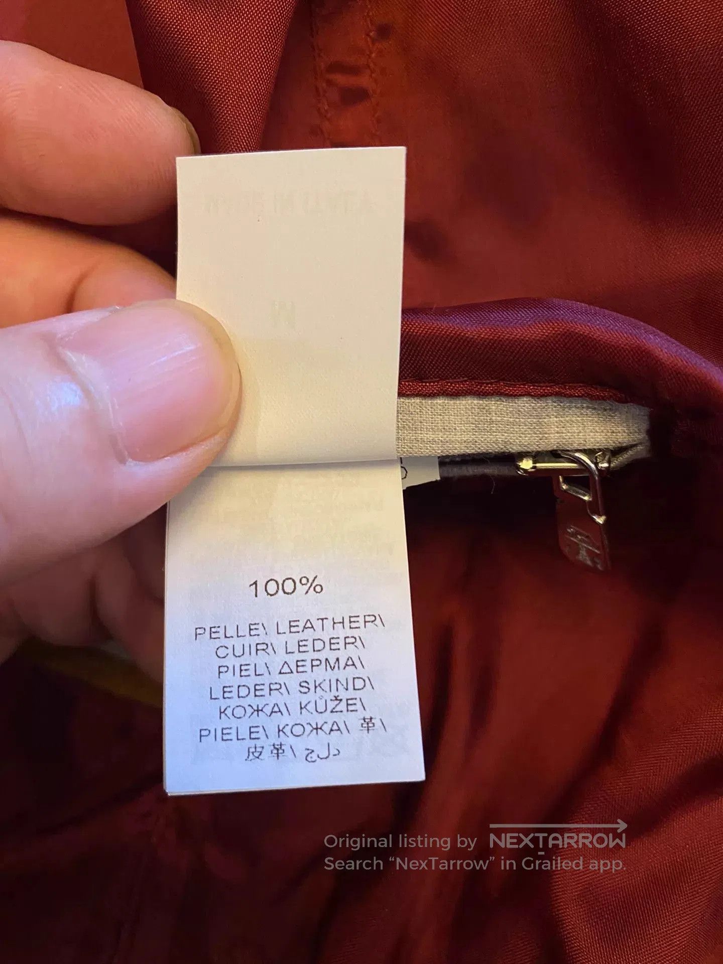 Brunello Cucinelli Brown Leather Jacket with Zip Pockets . Size US M / EU 48-50 / 2 - 9 Thumbnail