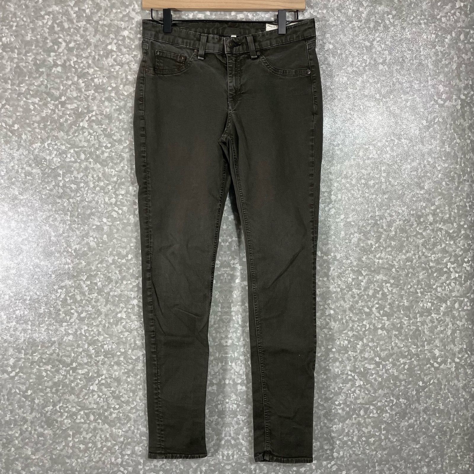 Rag & Bone Rag & Bone Jean Hunter Green/Black Legging Jeans - Size 28 Size 28" / US 6 / IT 42 - 1 Thumbnail