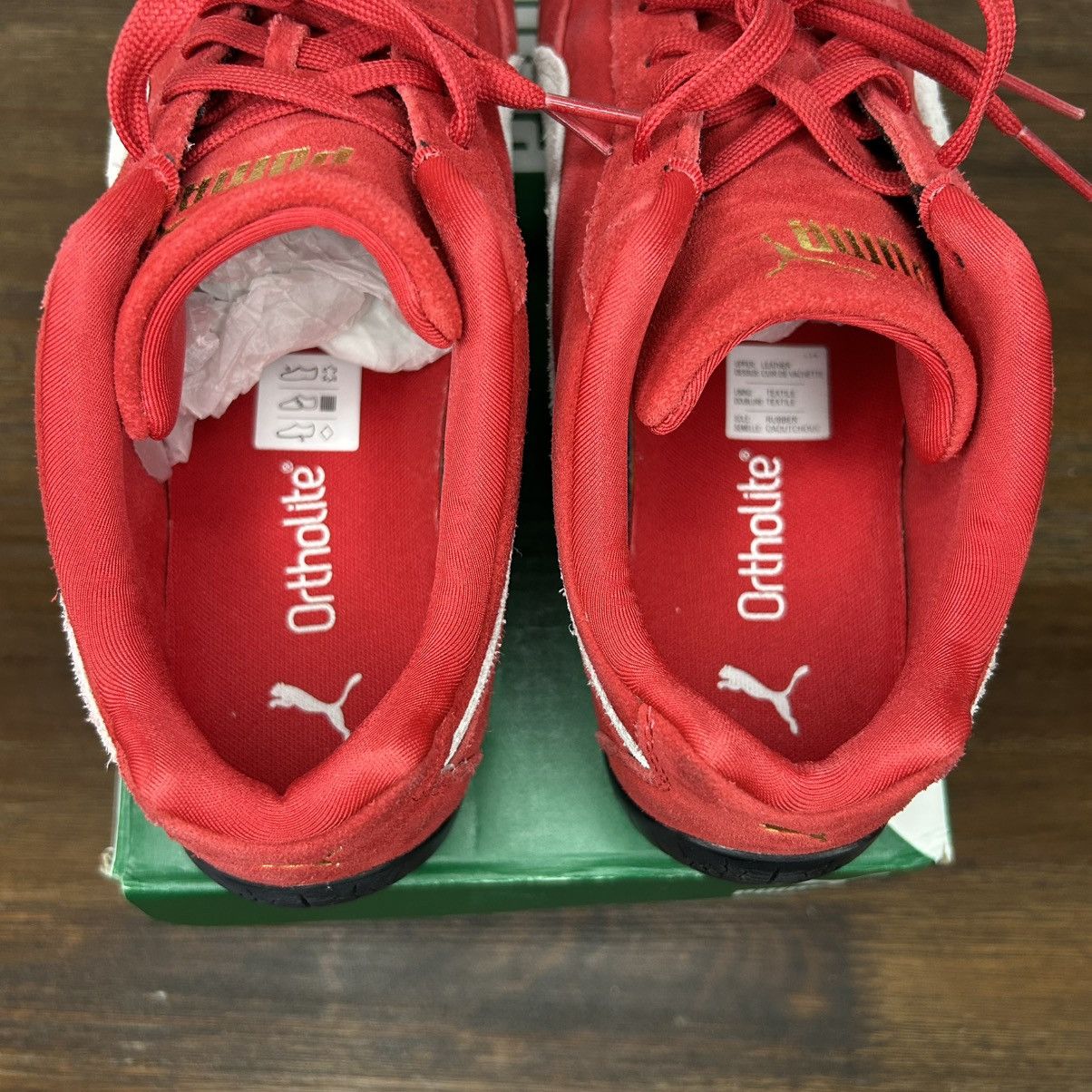 Puma Speedcat OG Red White Suede Sneakers 7Y/Women8.5