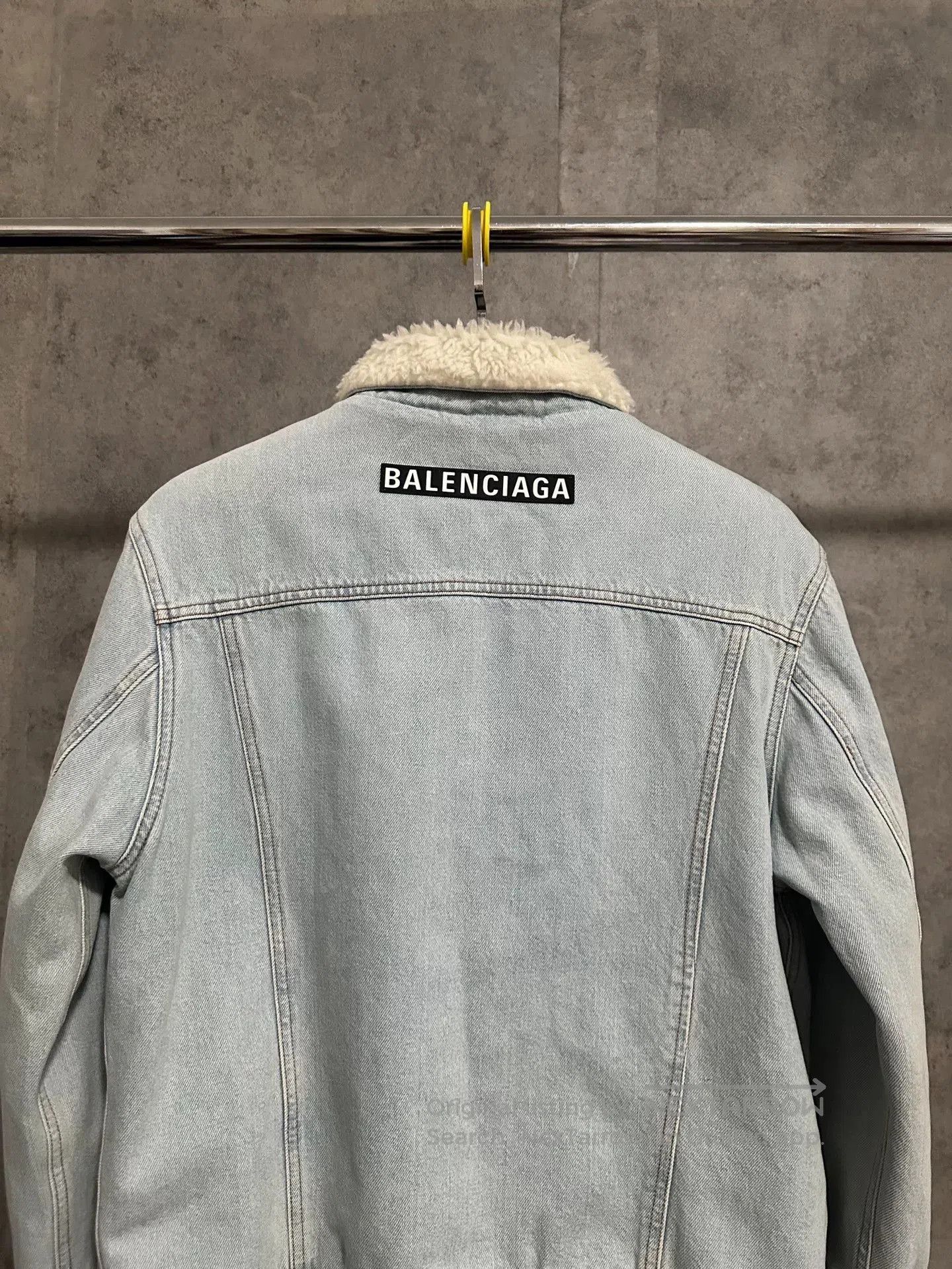Balenciaga Balenciaga Blue Shearling Denim Jacket. Size US M / EU 48-50 / 2 - 5 Thumbnail