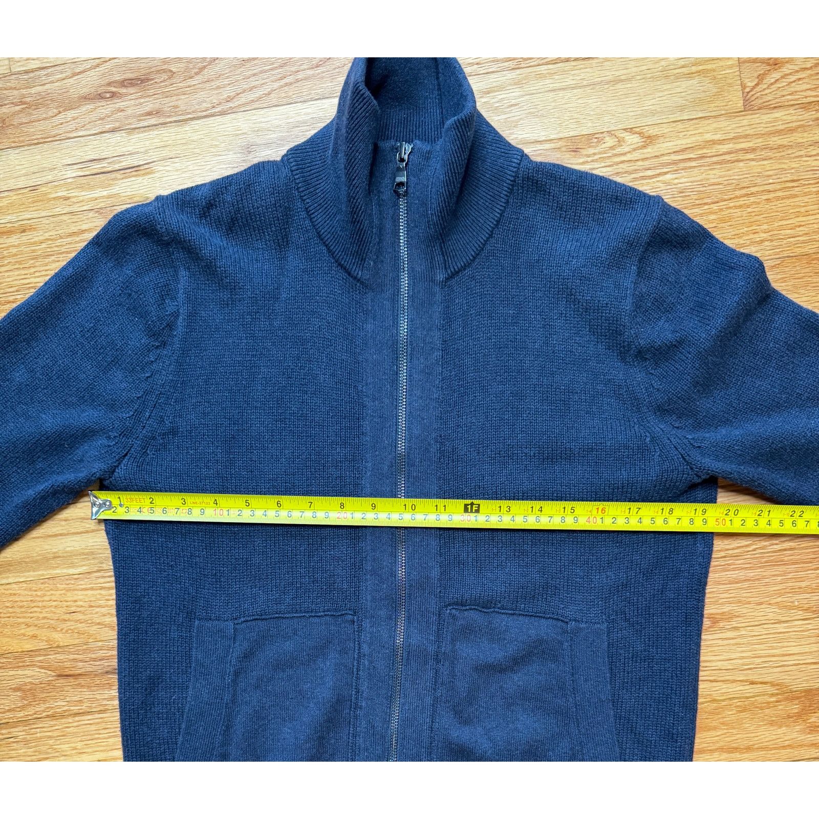 Banana Republic Banana Republic Double Zip Cotton Sweater Navy Fall 2015 Size US S / EU 44-46 / 1 - 4 Thumbnail
