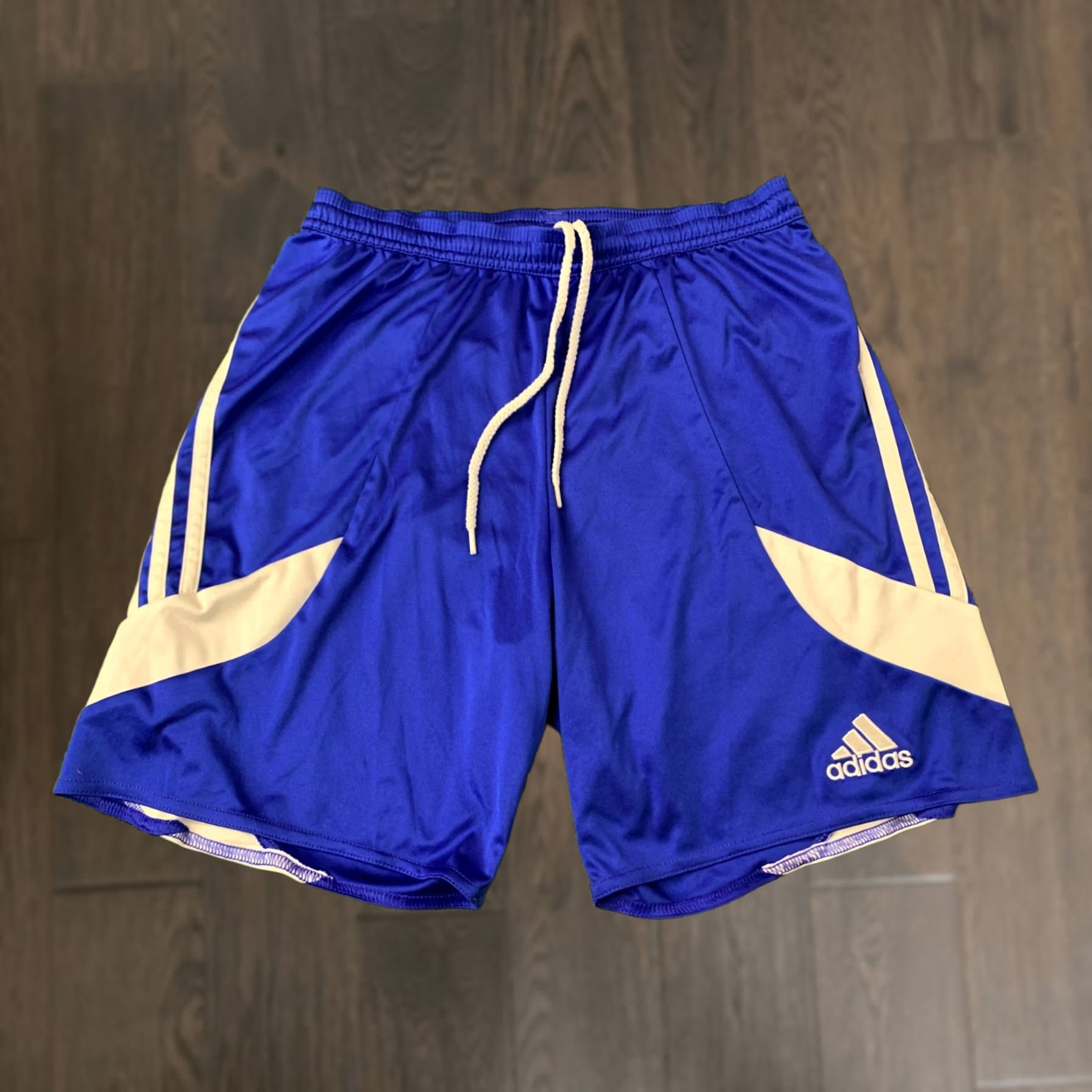Adidas ADIDAS Nova Performance ClimaLite Football Shorts Men S Blue and White 2015 Size US 29 - 1 Thumbnail