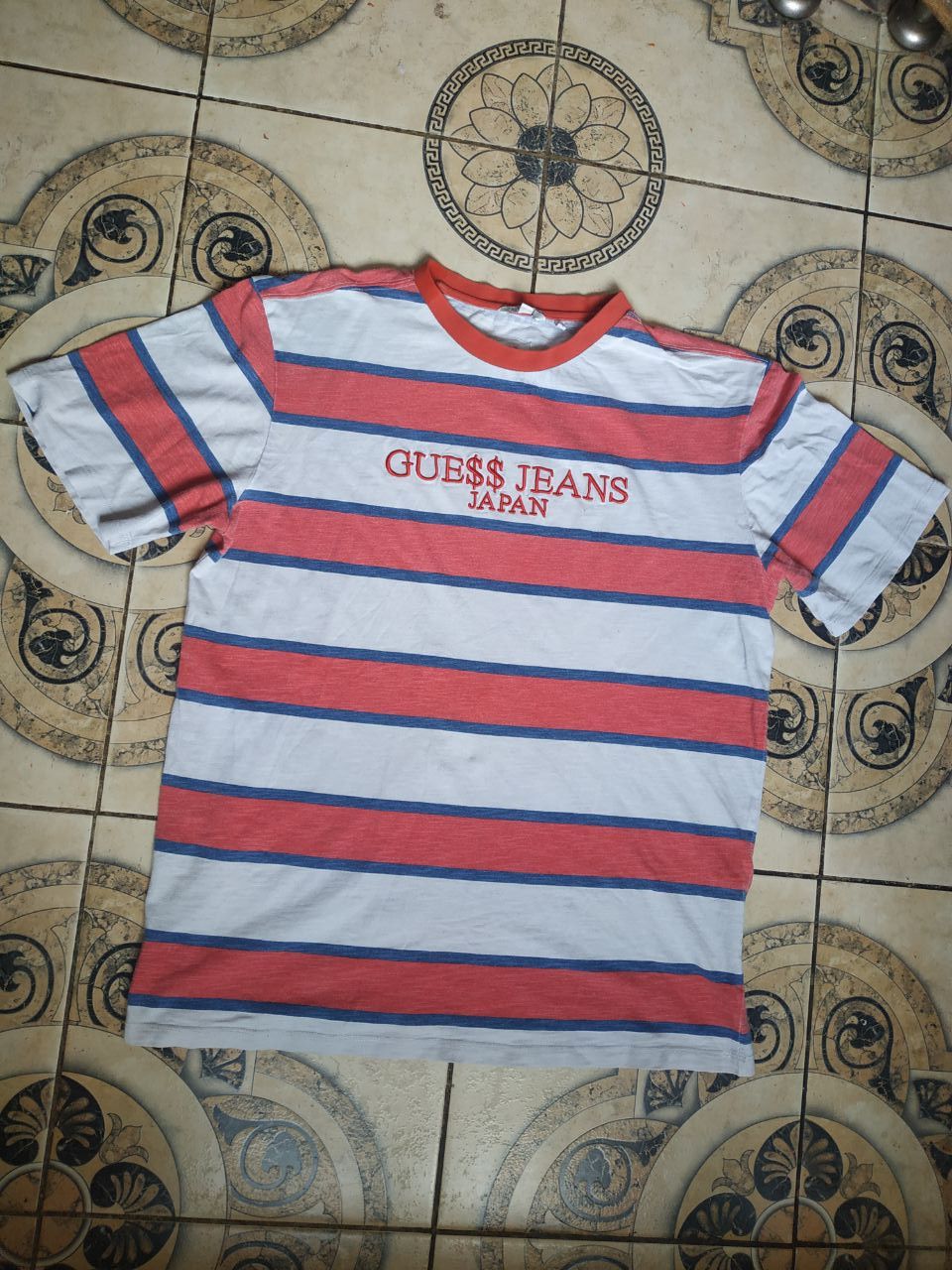 A$AP Rocky × Guess Guess Originals x ASAP Rocky GUE$$ Japan Striped T-Shirt Size US M / EU 48-50 / 2 - 1 Thumbnail