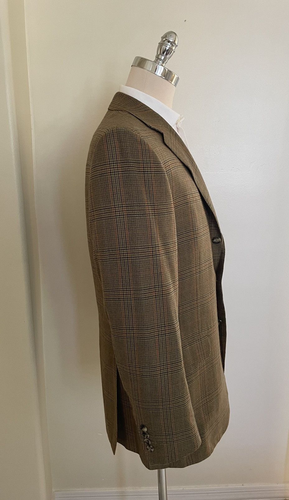 Alfred Dunhill Check Print Cashmere Jacket Size 42L - 3 Thumbnail