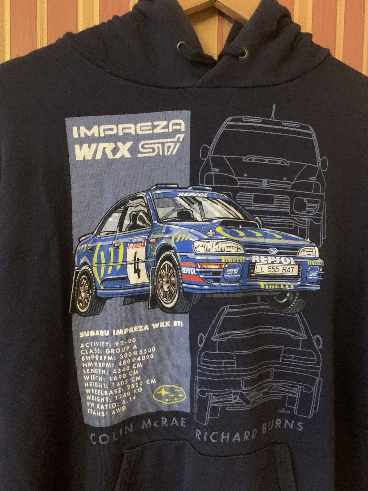 Vintage Subaru Impreza WRX STI Colin McRae and Richard Burns hoodie Size US M / EU 48-50 / 2 - 5 Thumbnail
