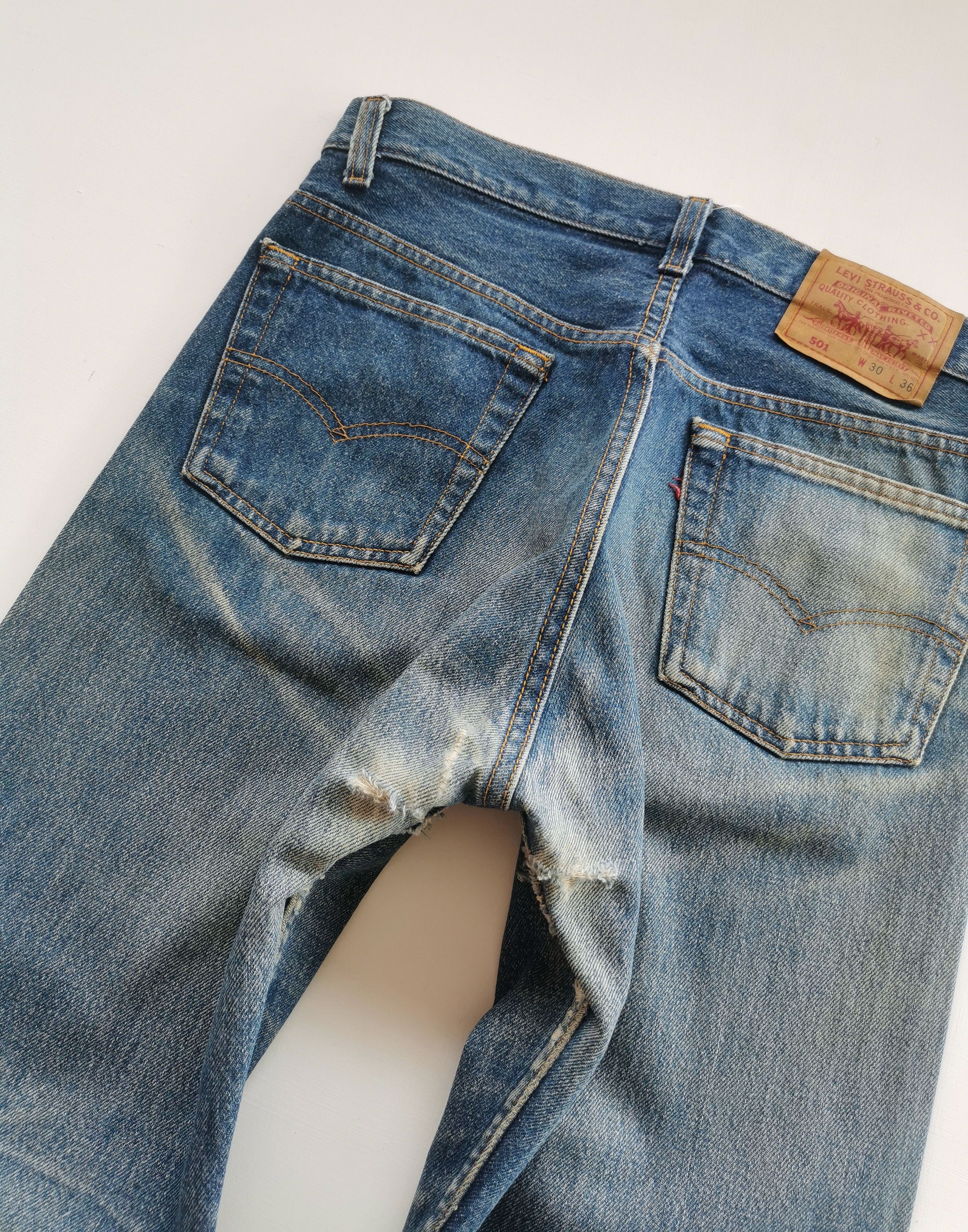Levi's Vintage Levi’s 501 damage denim Size US 30 / EU 46 - 7 Thumbnail