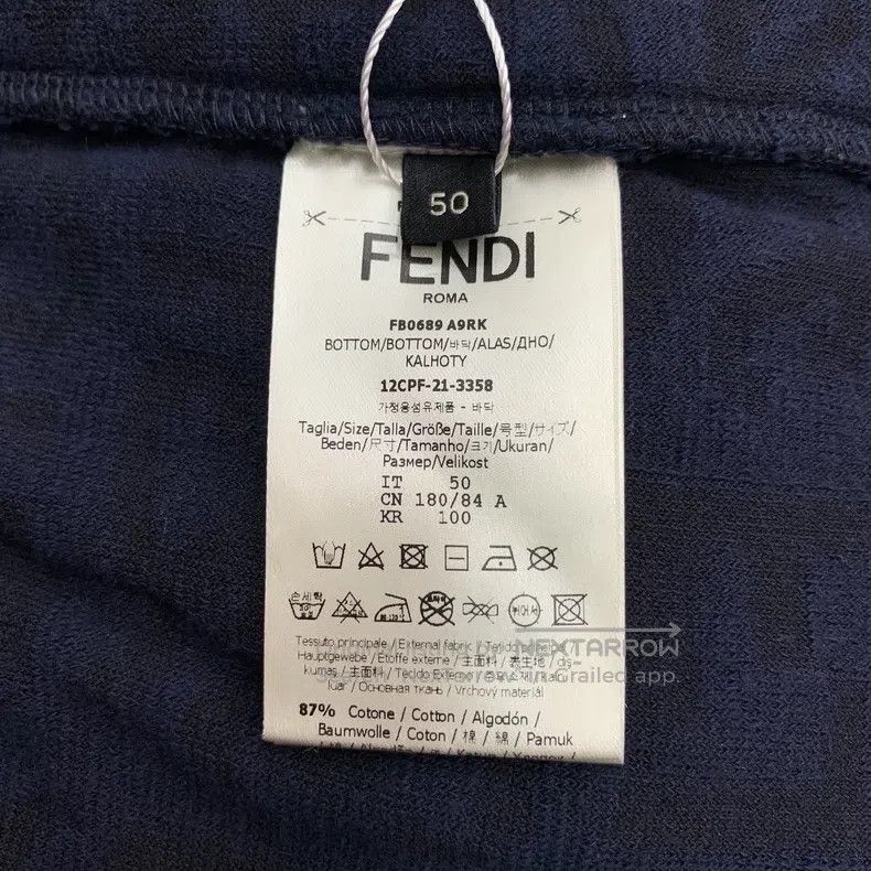 Fendi Fendi Navy blue logo embossed full print cotton leisure to Size US 34 / EU 50 - 6 Thumbnail