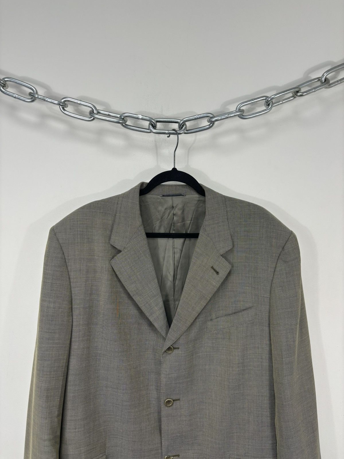 Canali Canali Proposta Olive Green Houndstooth Wool Blazer Jacket Size 48R - 4 Thumbnail