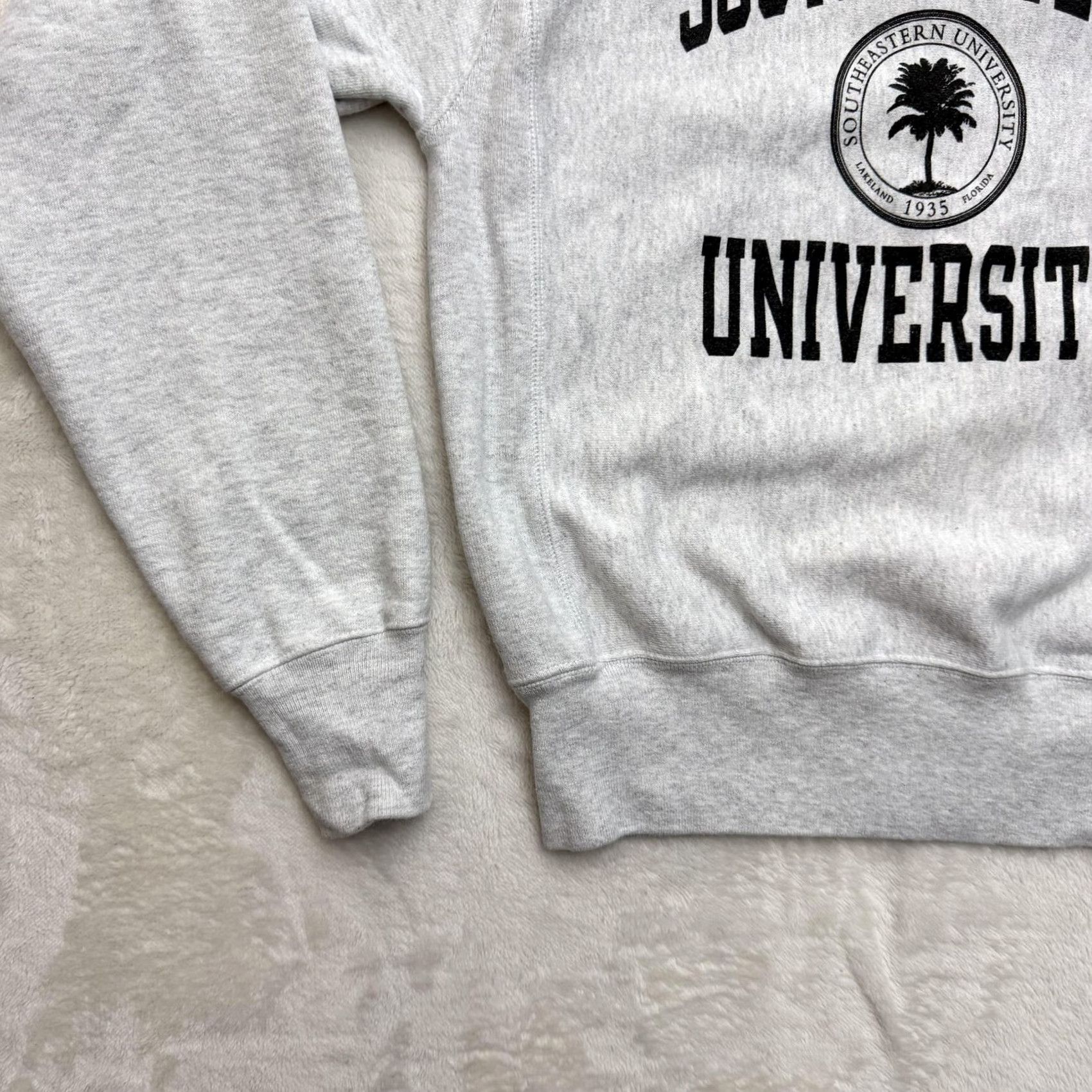 Champion Champion Sweatshirt Reverse Weave Southeastern University Mens XS Gray Graphic Print Pullover Crewneck Vintage No Size US XS / EU 42 / 0 - 7 Thumbnail