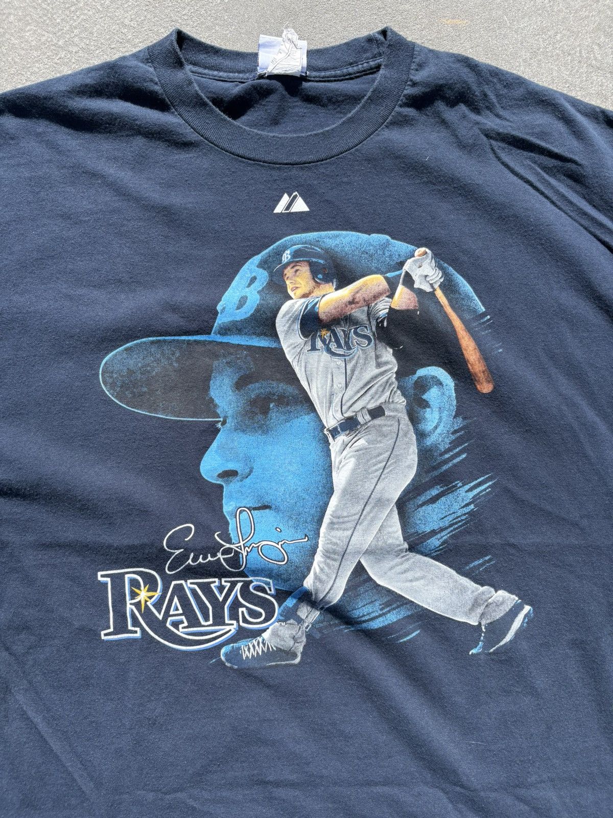 MLB Vintage Evan Longoria Tampa Bay Rays blue t-shirt size XXL Size US XXL / EU 58 / 5 - 2 Thumbnail