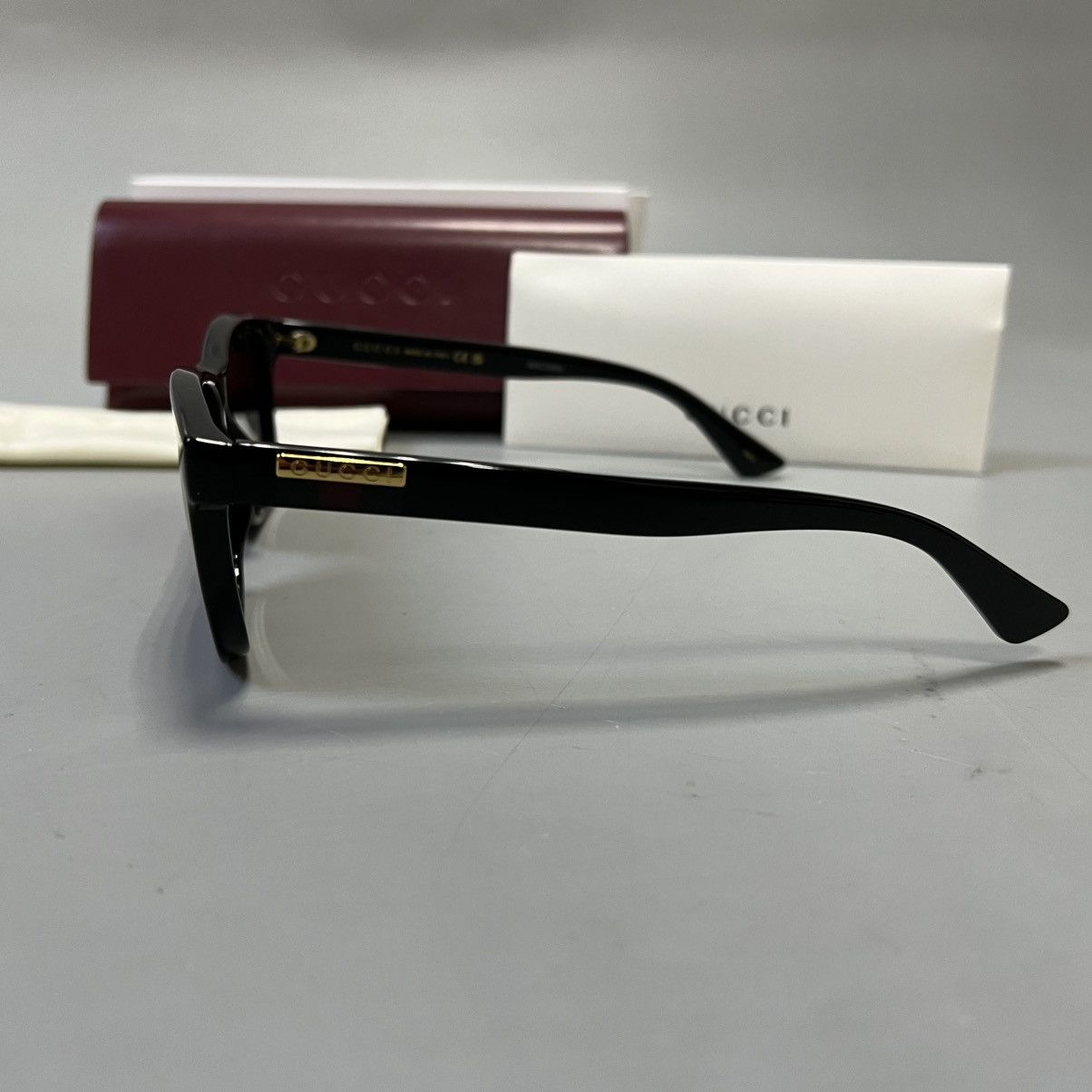 Gucci Gucci NEW Black Rectangular Men's Sunglasses NEW luxury Size ONE SIZE - 6 Thumbnail