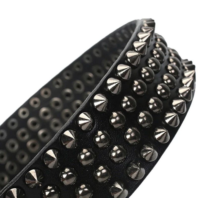 Leather × Vintage Punk Rivert Leather Belt Size ONE SIZE - 2 Thumbnail