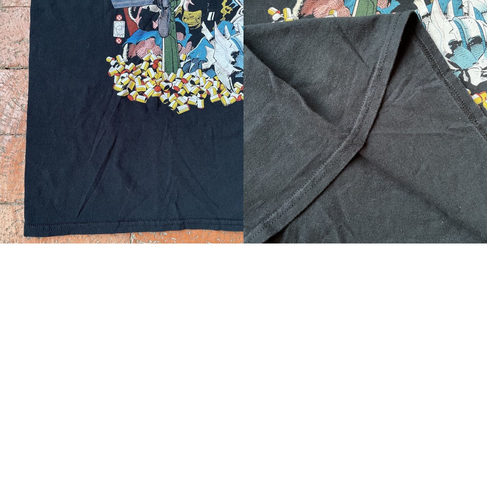 Vintage VINTAGE Cable Shell Casings T Shirt Marvel Licensed Mens Crew Neck Short Sleeve Black Cotton Logo 90s Comics USA Size US L / EU 52-54 / 3 - 10 Thumbnail