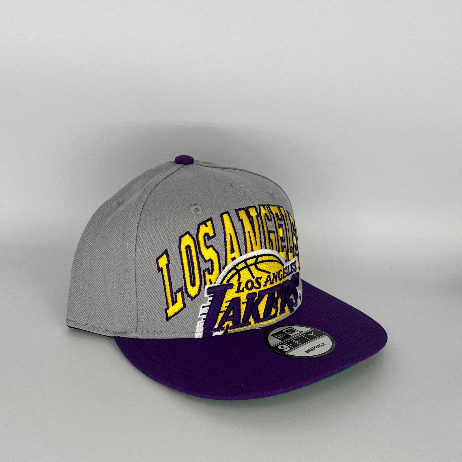 New Era Grey Purple Los Angeles Lakers New Era NBA 9Fifty Snapback Size ONE SIZE - 1 Thumbnail
