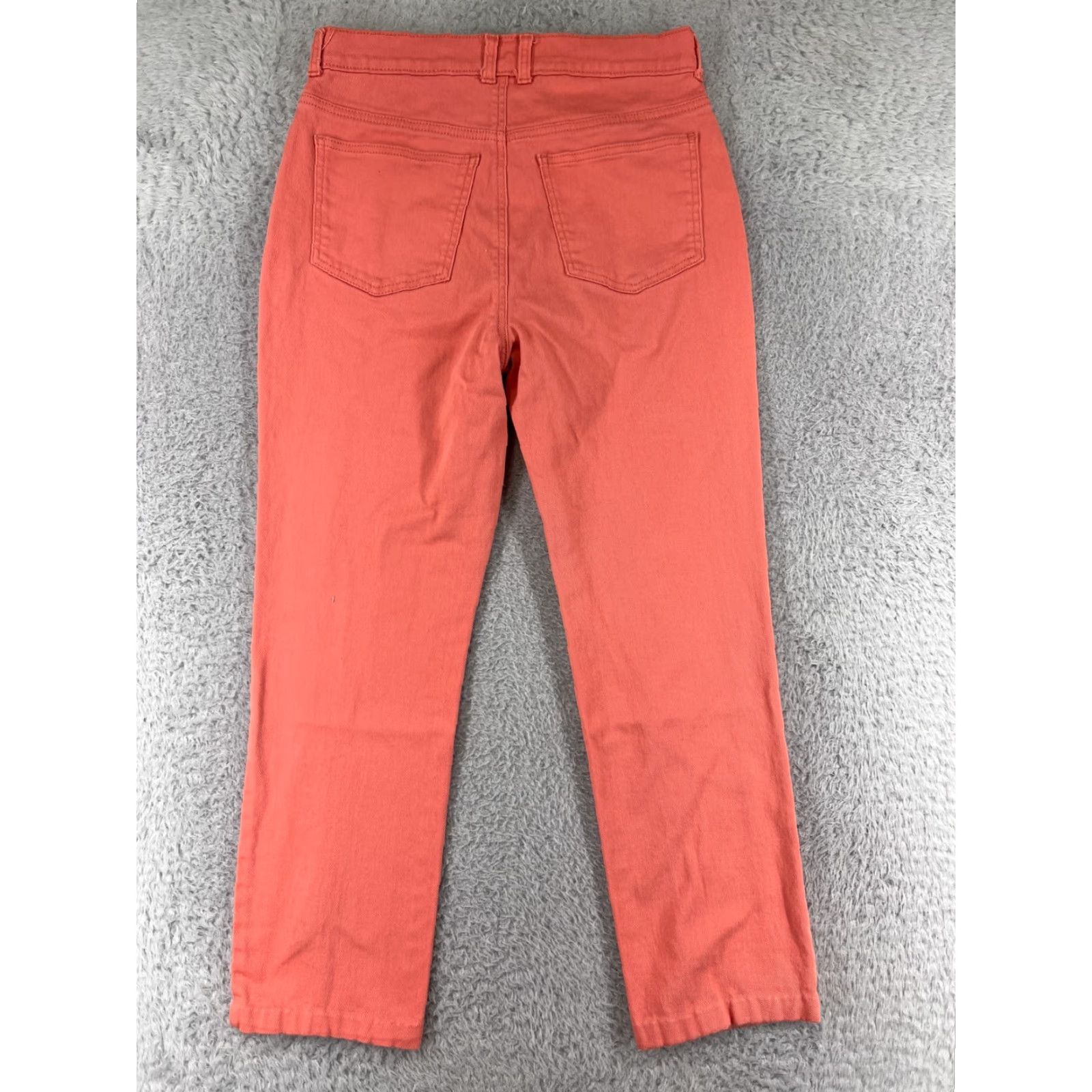 Gloria Vanderbilt Basic Editions Jeans Womens 6 Coral Denim Stretch Cotton Blend Pockets Size 32" / US 10 / IT 46 - 2 Thumbnail