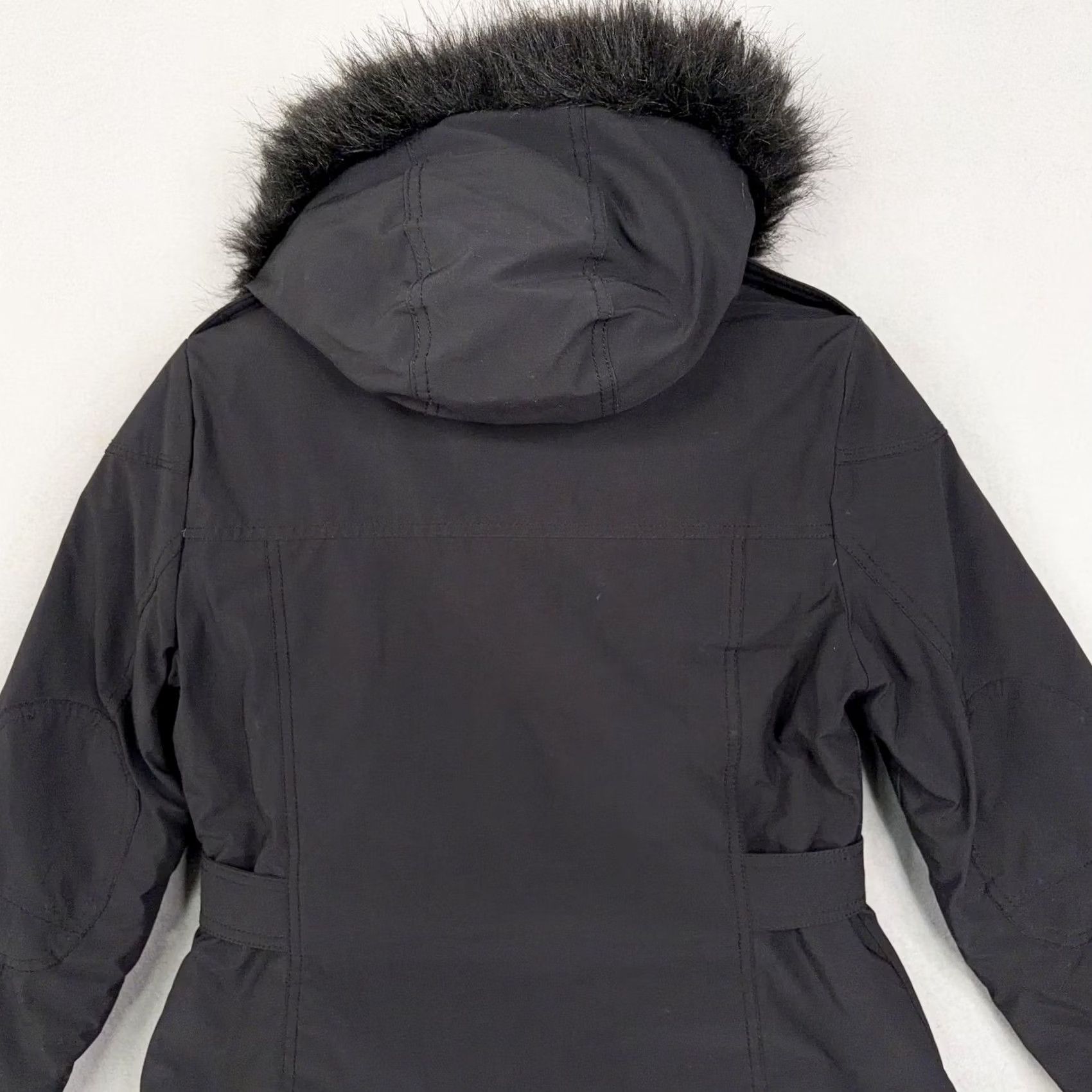 Banana Republic Banana Republic Jacket Womens Small Black Down Parka Hooded Fur Trim Coat Shirt? Size S / US 4 / IT 40 - 7 Thumbnail
