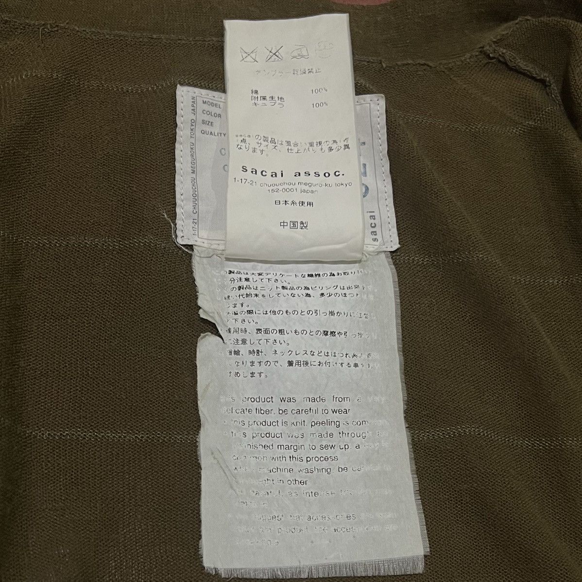 Sacai Sacai Olive Green Cardigan Size S / US 4 / IT 40 - 8 Thumbnail