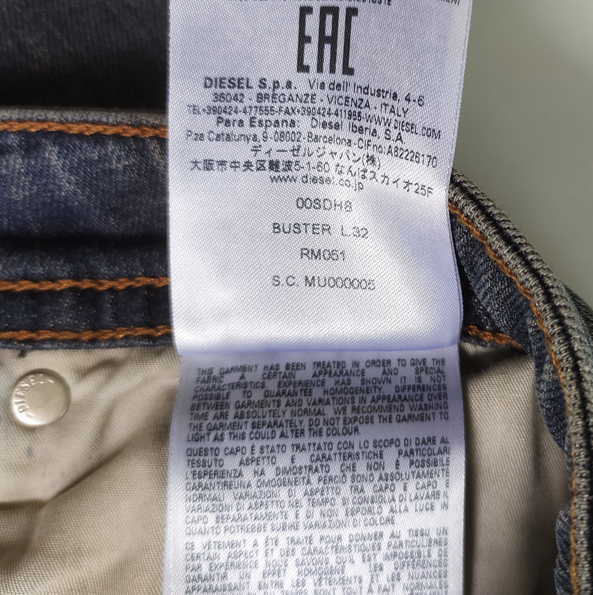 Diesel Diesel Bluster - RM051 Men's Jeans Free Shipping T/ 9826 Size US 30 / EU 46 - 6 Thumbnail