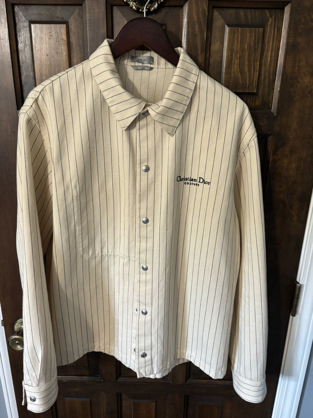Dior Dior White Denim Pinstripe Jacket Medium Size US M / EU 48-50 / 2 - 1 Thumbnail